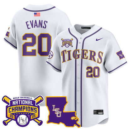 LSU 2025 World Series Champions Limited Jersey - All Stitched