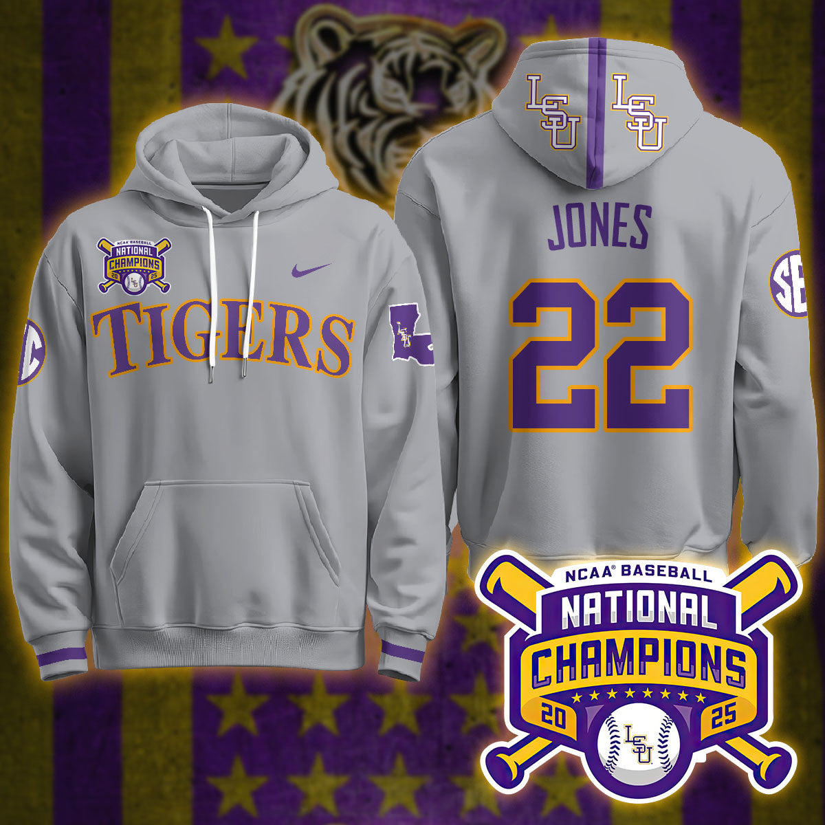 LSU Tigers 2025 World Series Champions Limited Hoodie - All Stitched
