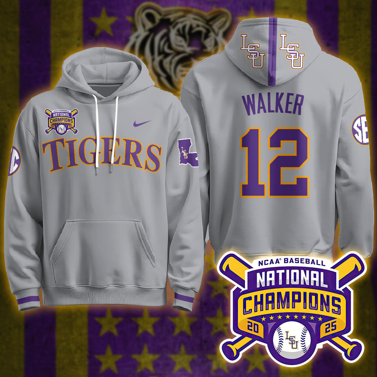 LSU Tigers 2025 World Series Champions Limited Hoodie - All Stitched