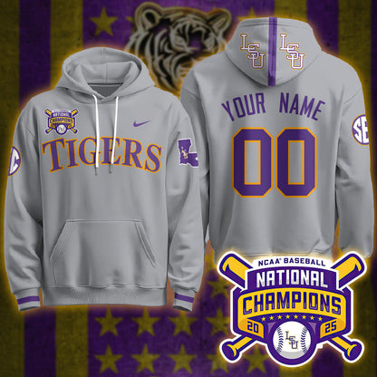 Custom LSU Tigers 2025 World Series Champions Limited Hoodie - All Stitched