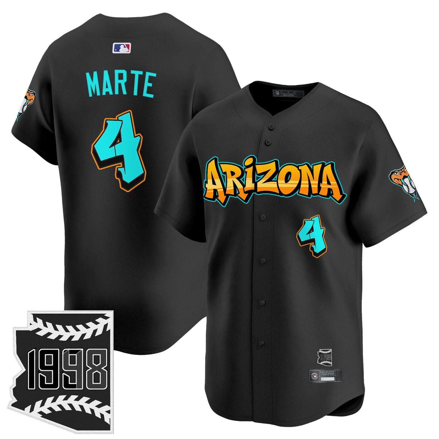 Men's Arizona Diamondbacks 'Graffiti Desert Ink Edition' Vapor Premier Limited Jersey - All Stitched