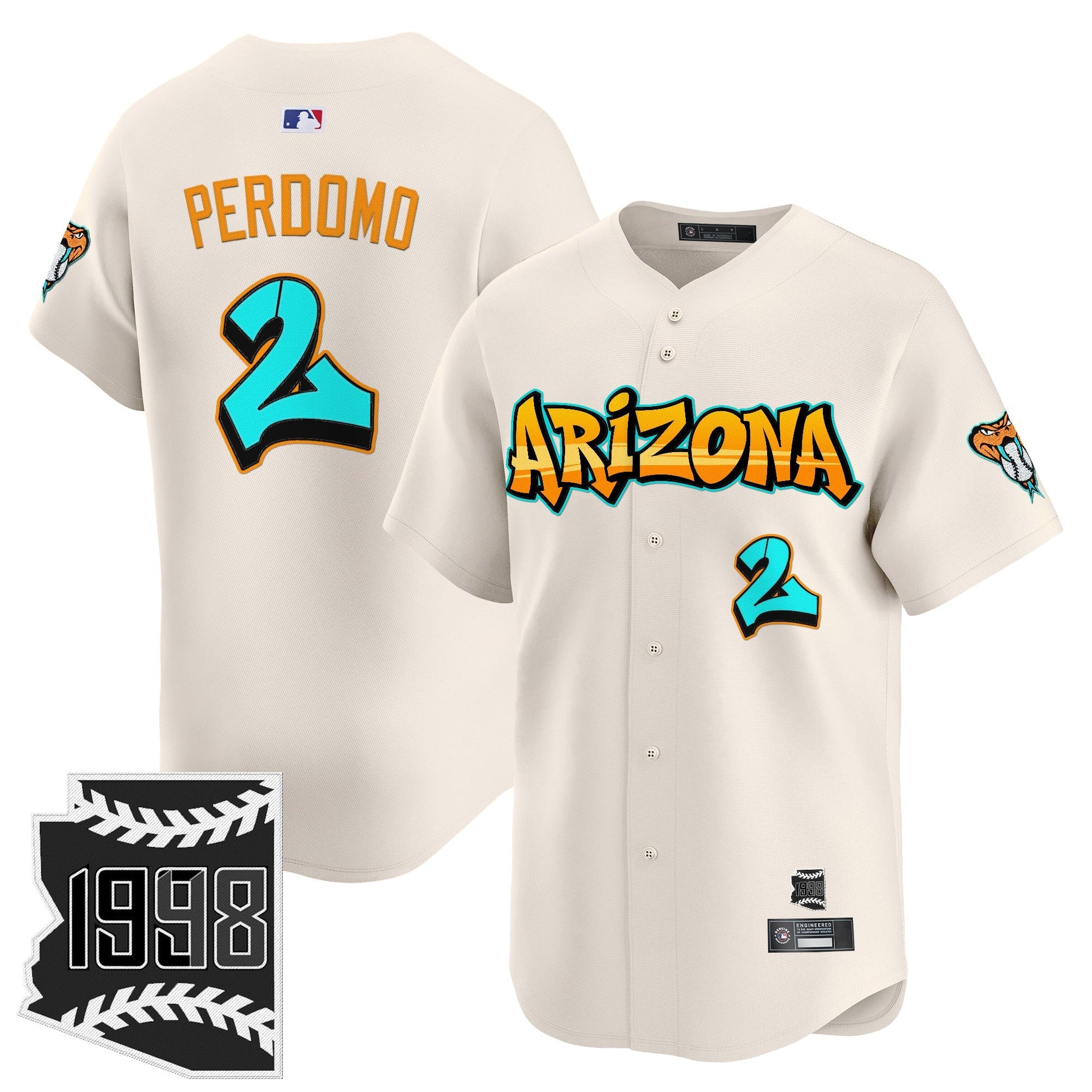 Men's Arizona Diamondbacks 'Graffiti Desert Ink Edition' Vapor Premier Limited Jersey - All Stitched
