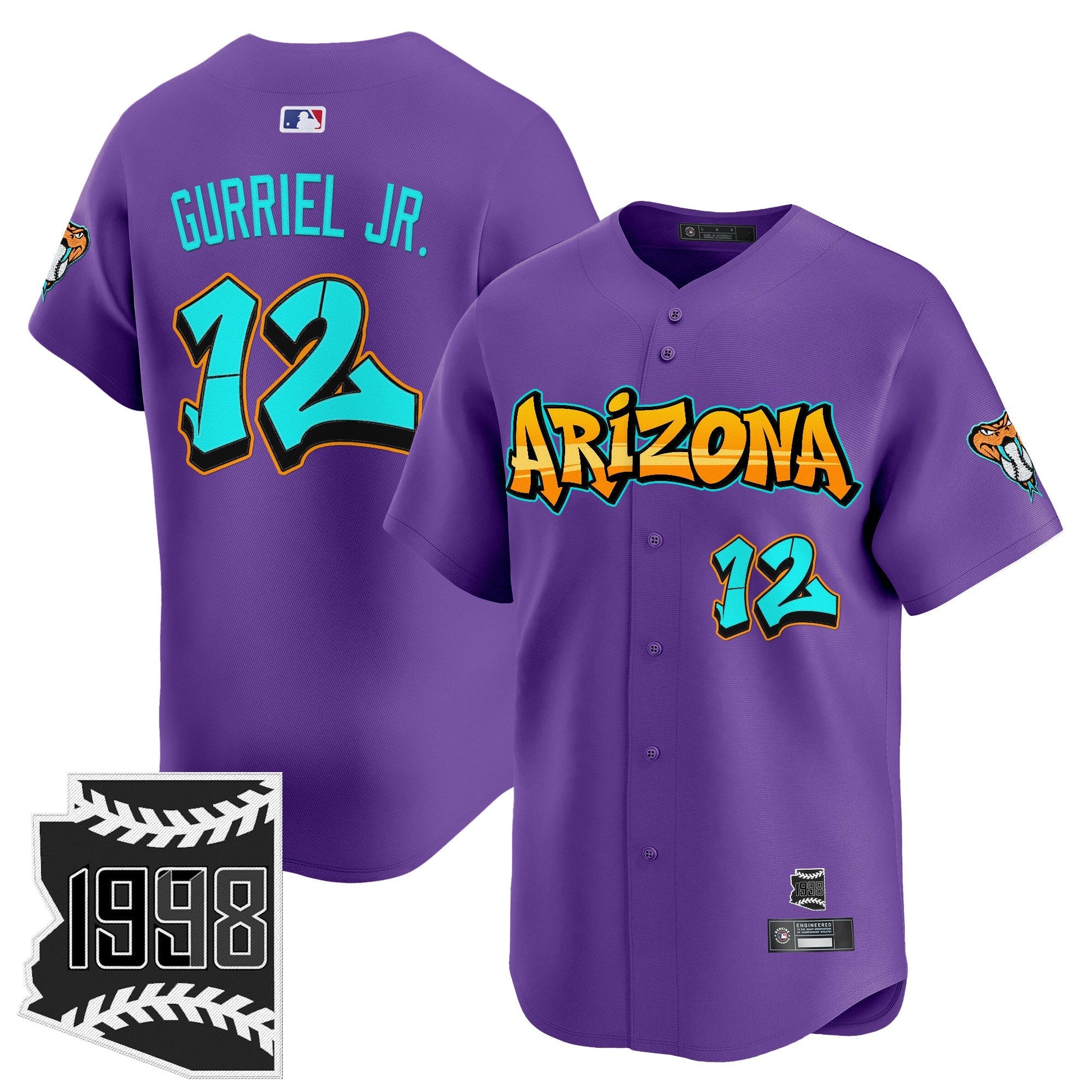 Men's Arizona Diamondbacks 'Graffiti Desert Ink Edition' Vapor Premier Limited Jersey - All Stitched