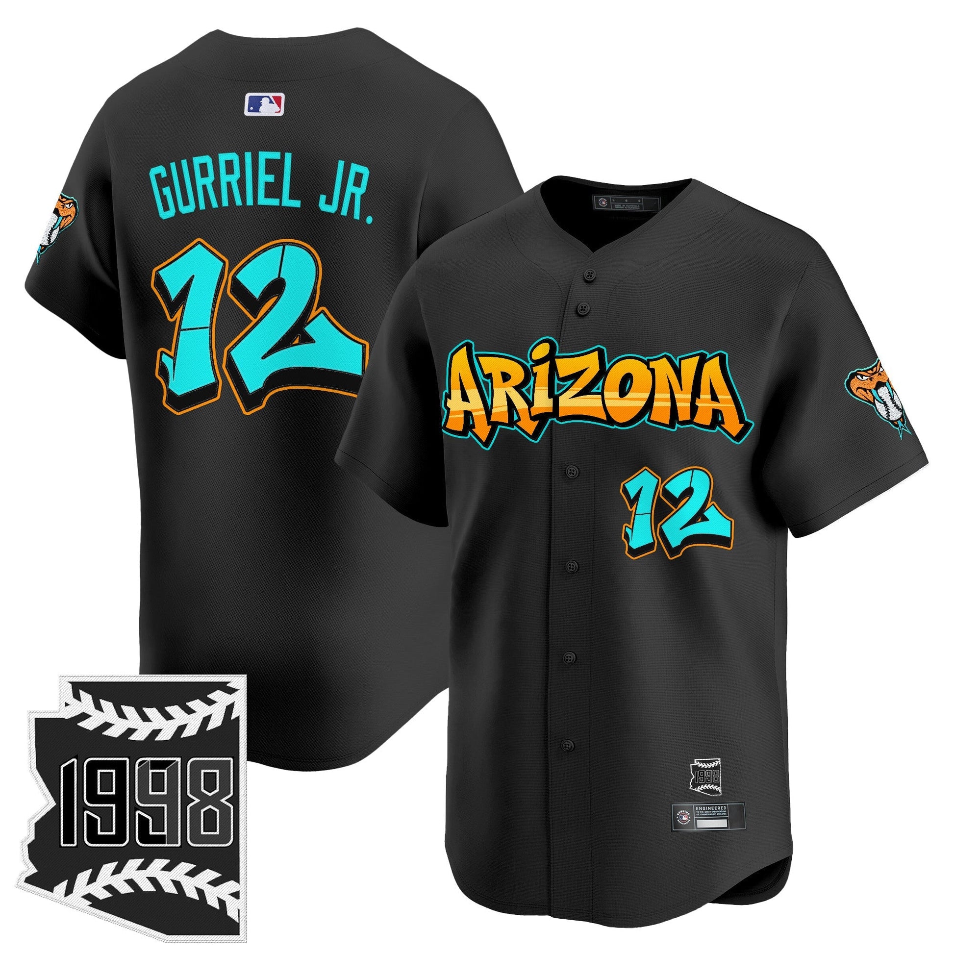 Men's Arizona Diamondbacks 'Graffiti Desert Ink Edition' Vapor Premier Limited Jersey - All Stitched