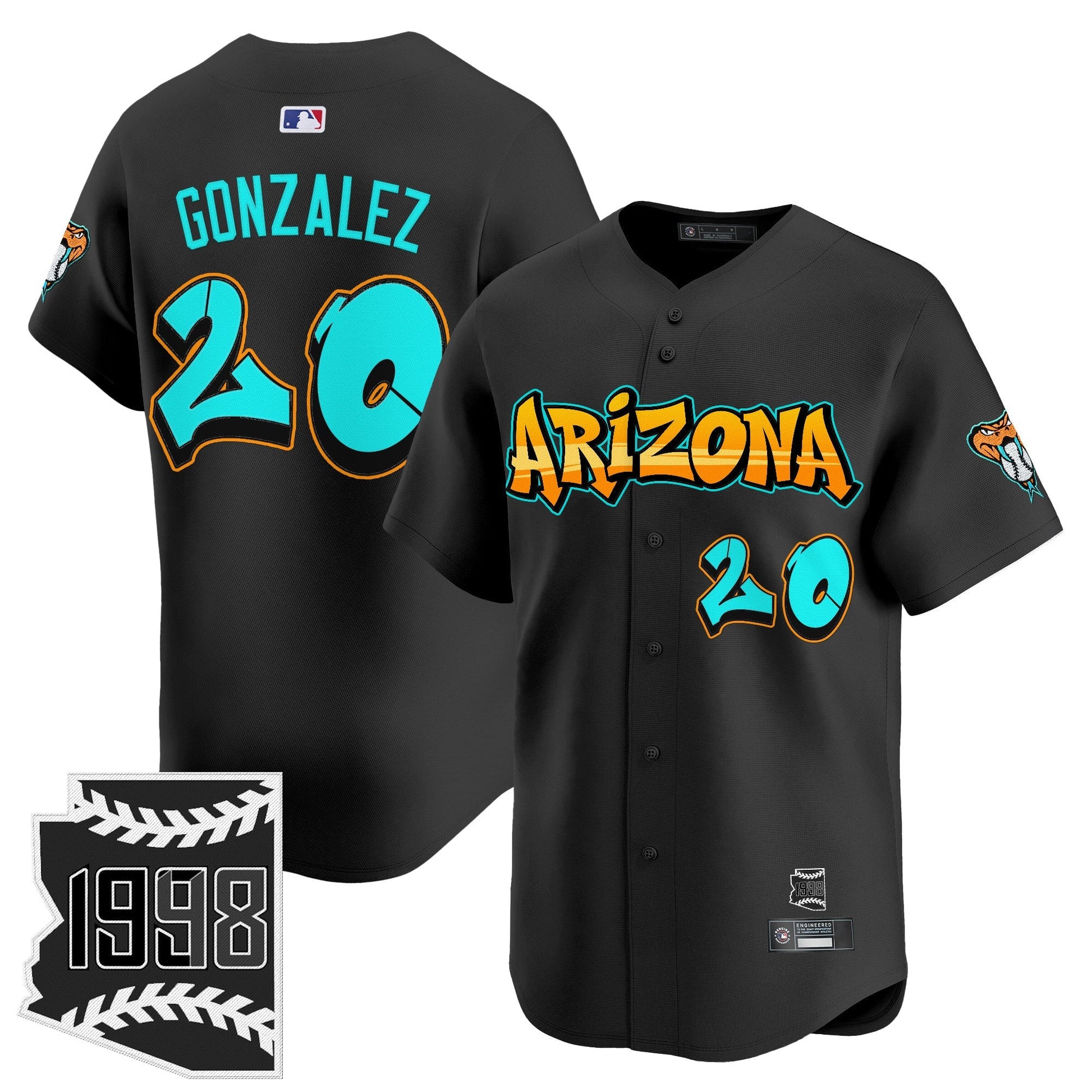 Men's Arizona Diamondbacks 'Graffiti Desert Ink Edition' Vapor Premier Limited Jersey - All Stitched