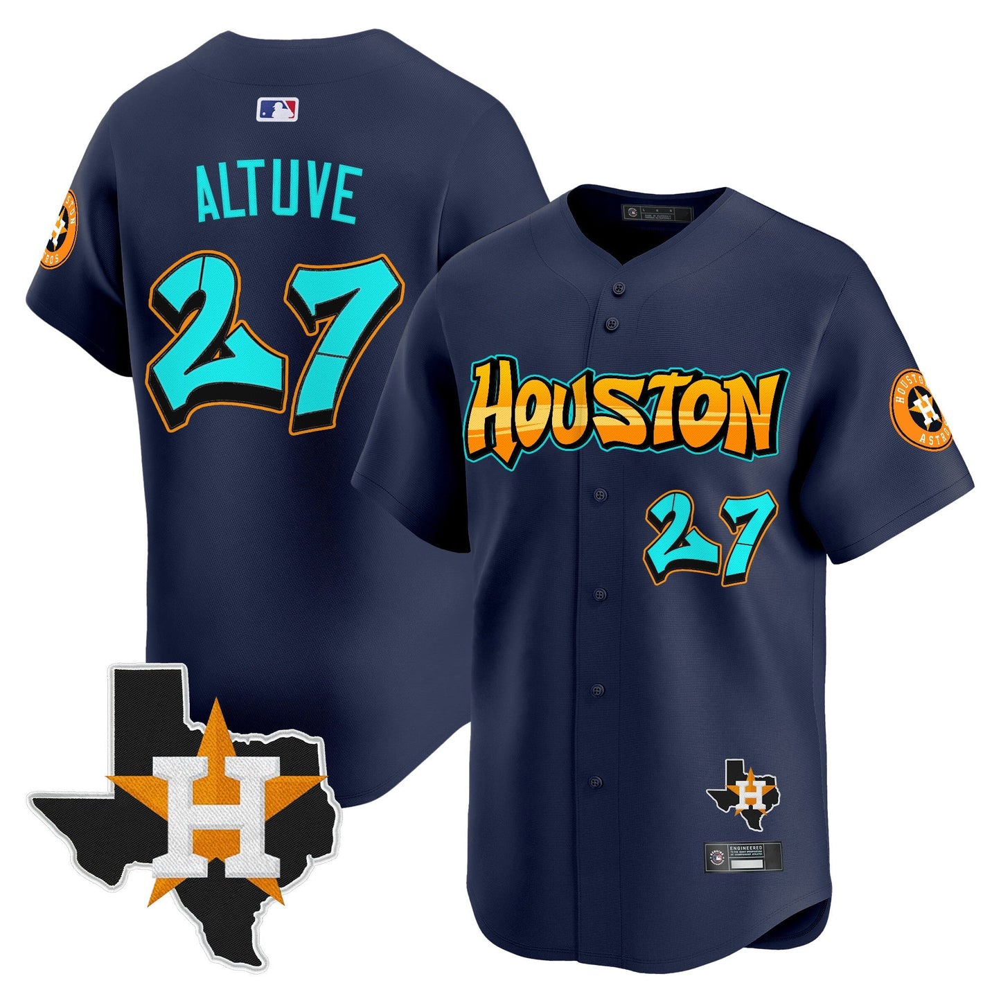 Men's Houston Astros 'Graffiti H-Town Edition' Vapor Premier Limited Jersey - All Stitched