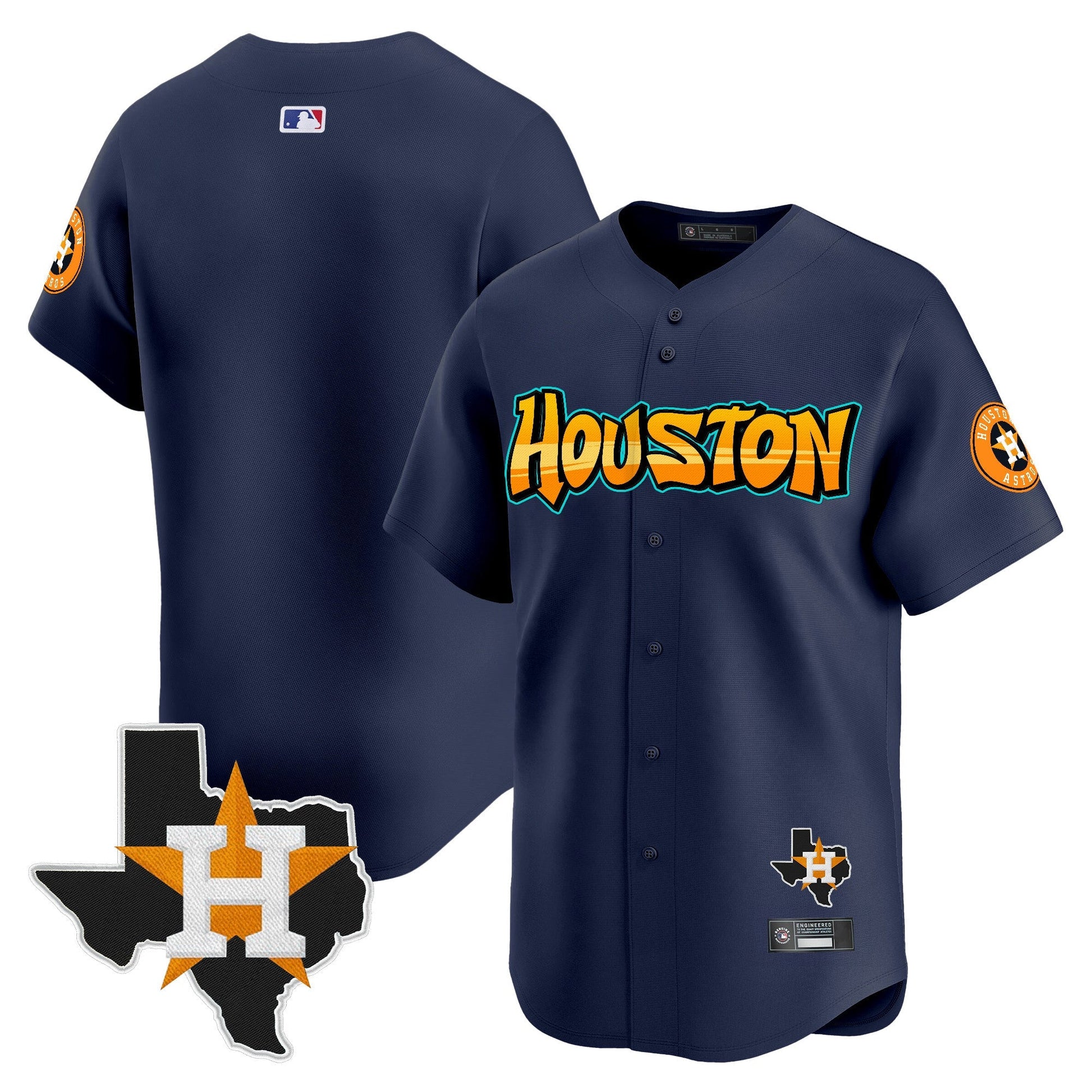 Men's Houston Astros 'Graffiti H-Town Edition' Vapor Premier Limited Jersey - All Stitched