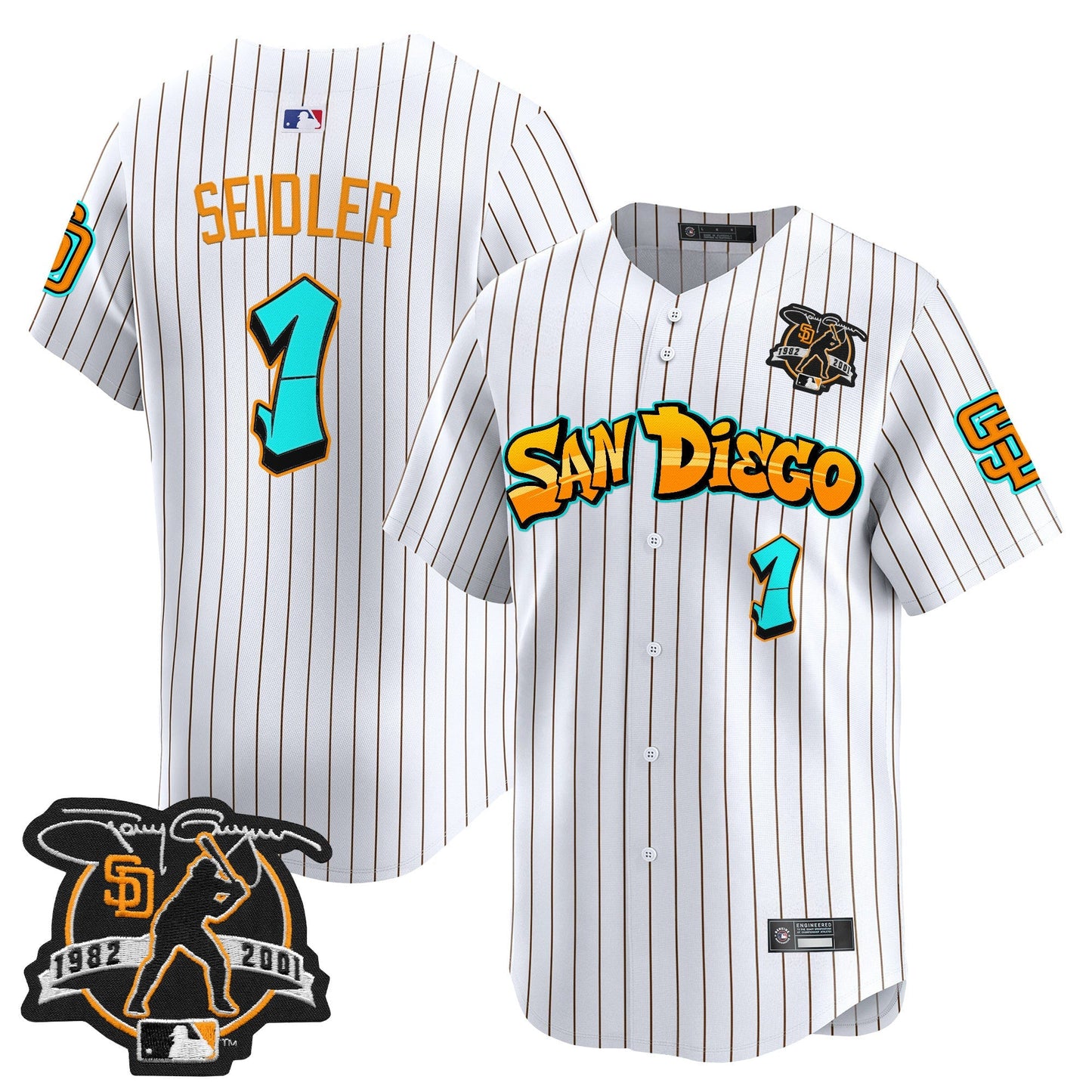 Men's San Diego Padres 'Graffiti Barrio Edition' Vapor Premier Limited Jersey - All Stitched