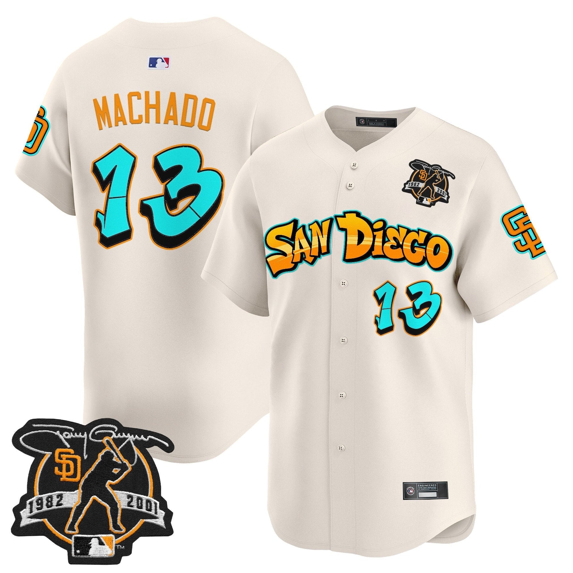 Men's San Diego Padres 'Graffiti Barrio Edition' Vapor Premier Limited Jersey - All Stitched