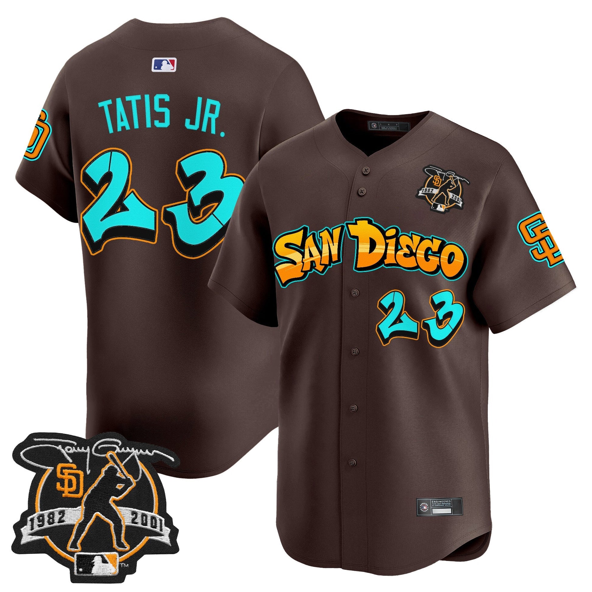 Men's San Diego Padres 'Graffiti Barrio Edition' Vapor Premier Limited Jersey - All Stitched