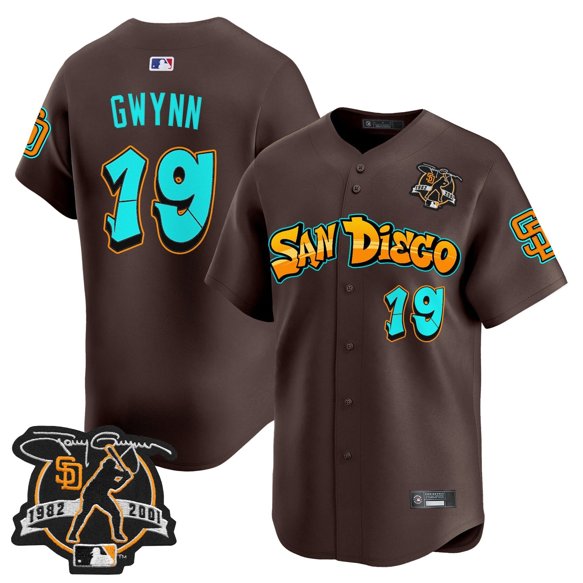 Men's San Diego Padres 'Graffiti Barrio Edition' Vapor Premier Limited Jersey - All Stitched
