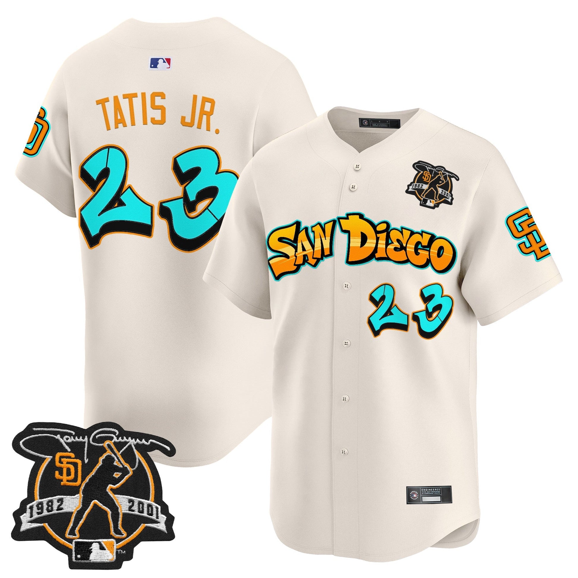Men's San Diego Padres 'Graffiti Barrio Edition' Vapor Premier Limited Jersey - All Stitched