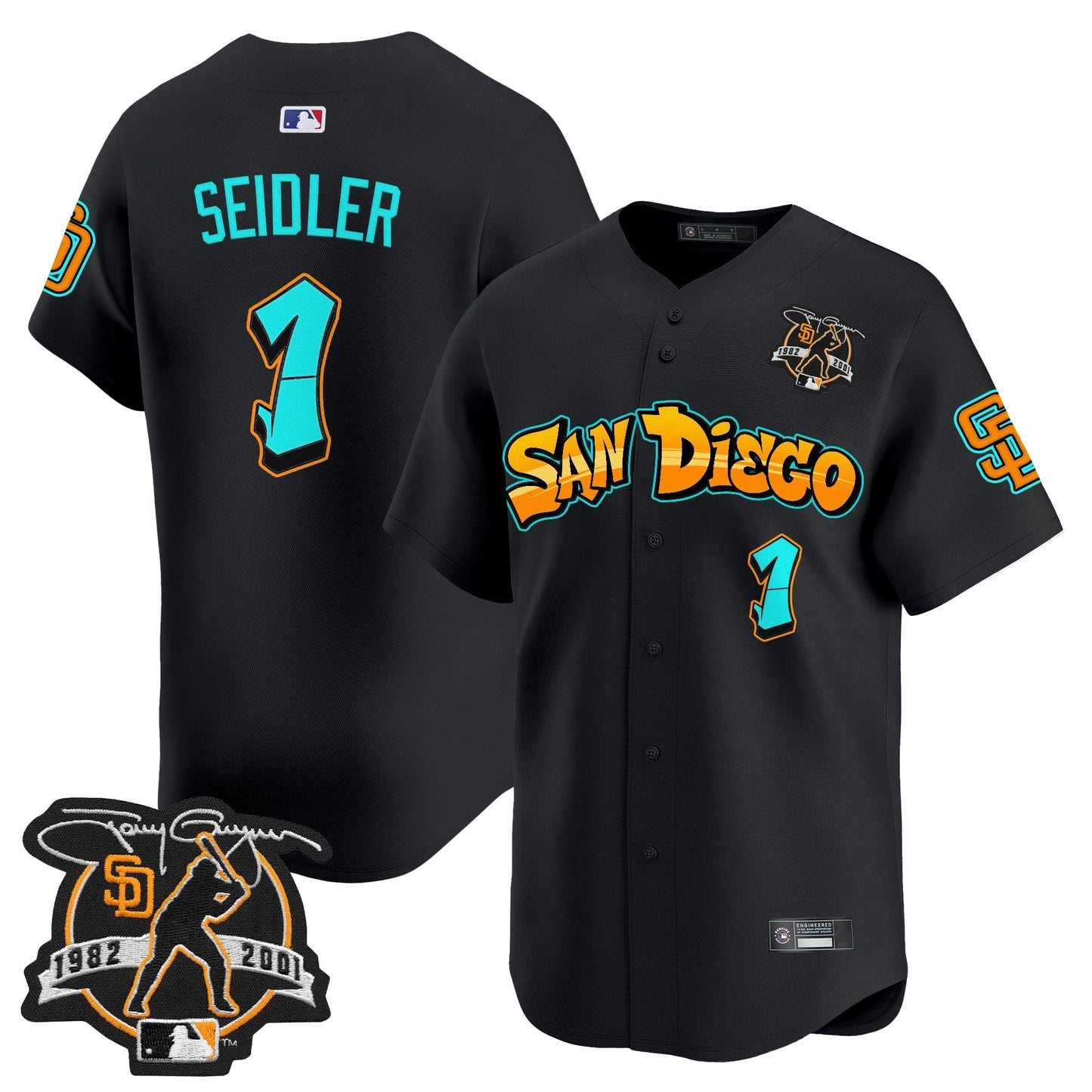 Men's San Diego Padres 'Graffiti Barrio Edition' Vapor Premier Limited Jersey - All Stitched