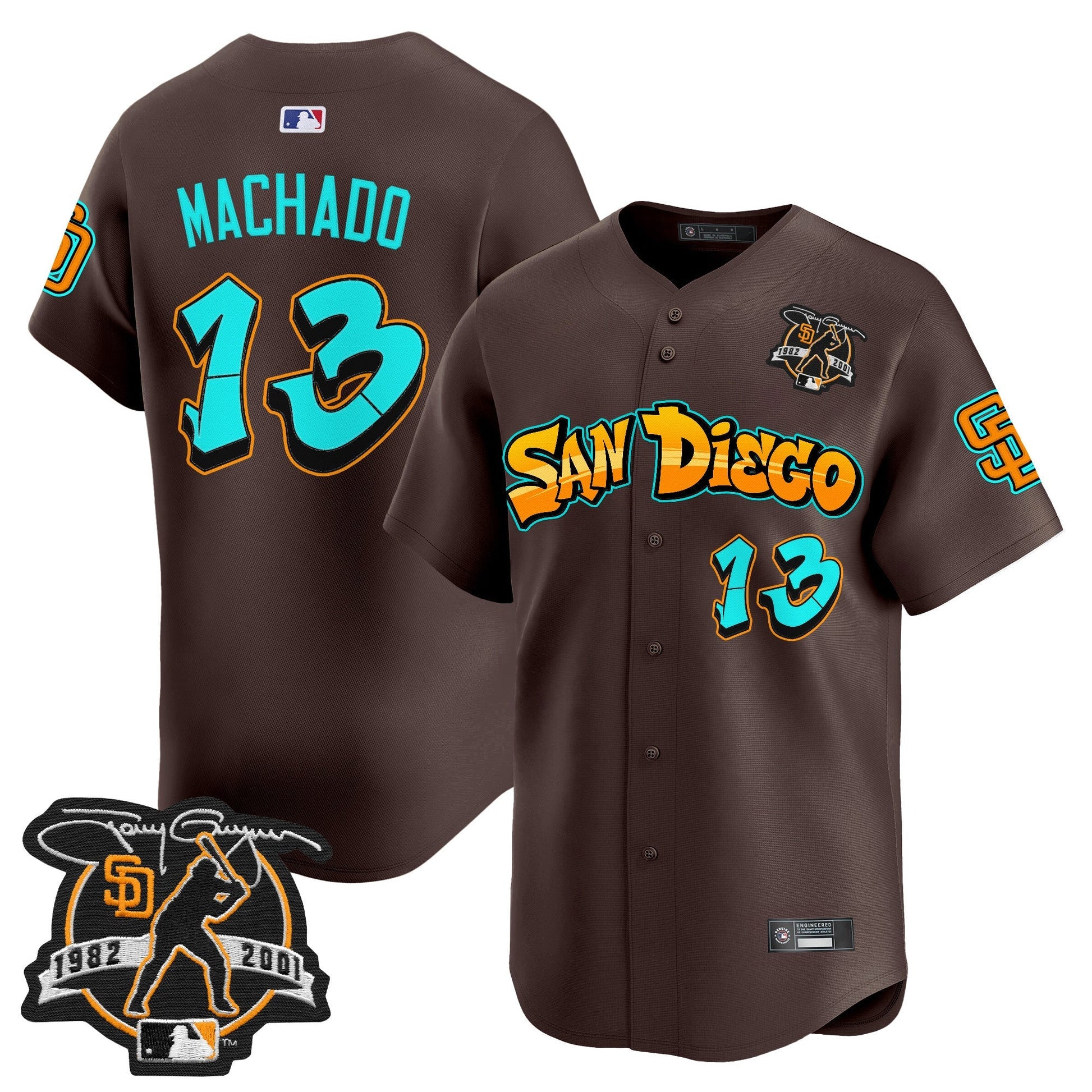 Men's San Diego Padres 'Graffiti Barrio Edition' Vapor Premier Limited Jersey - All Stitched