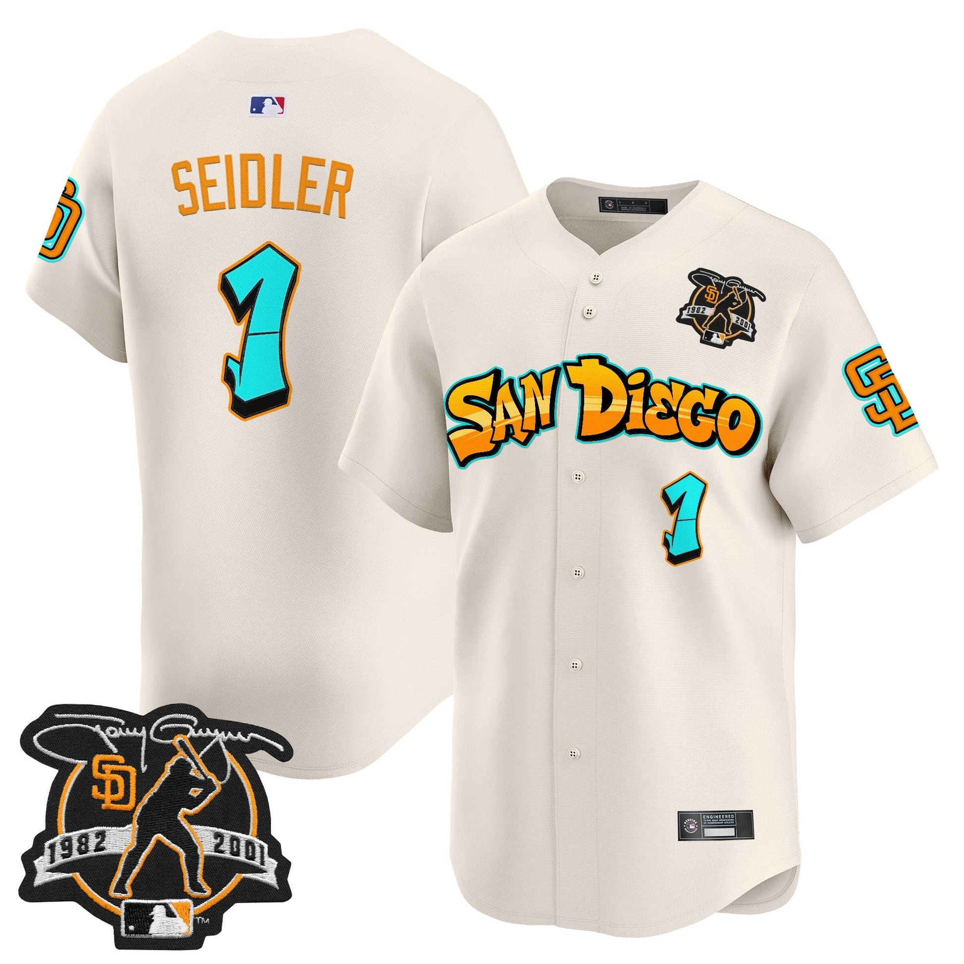 Men's San Diego Padres 'Graffiti Barrio Edition' Vapor Premier Limited Jersey - All Stitched