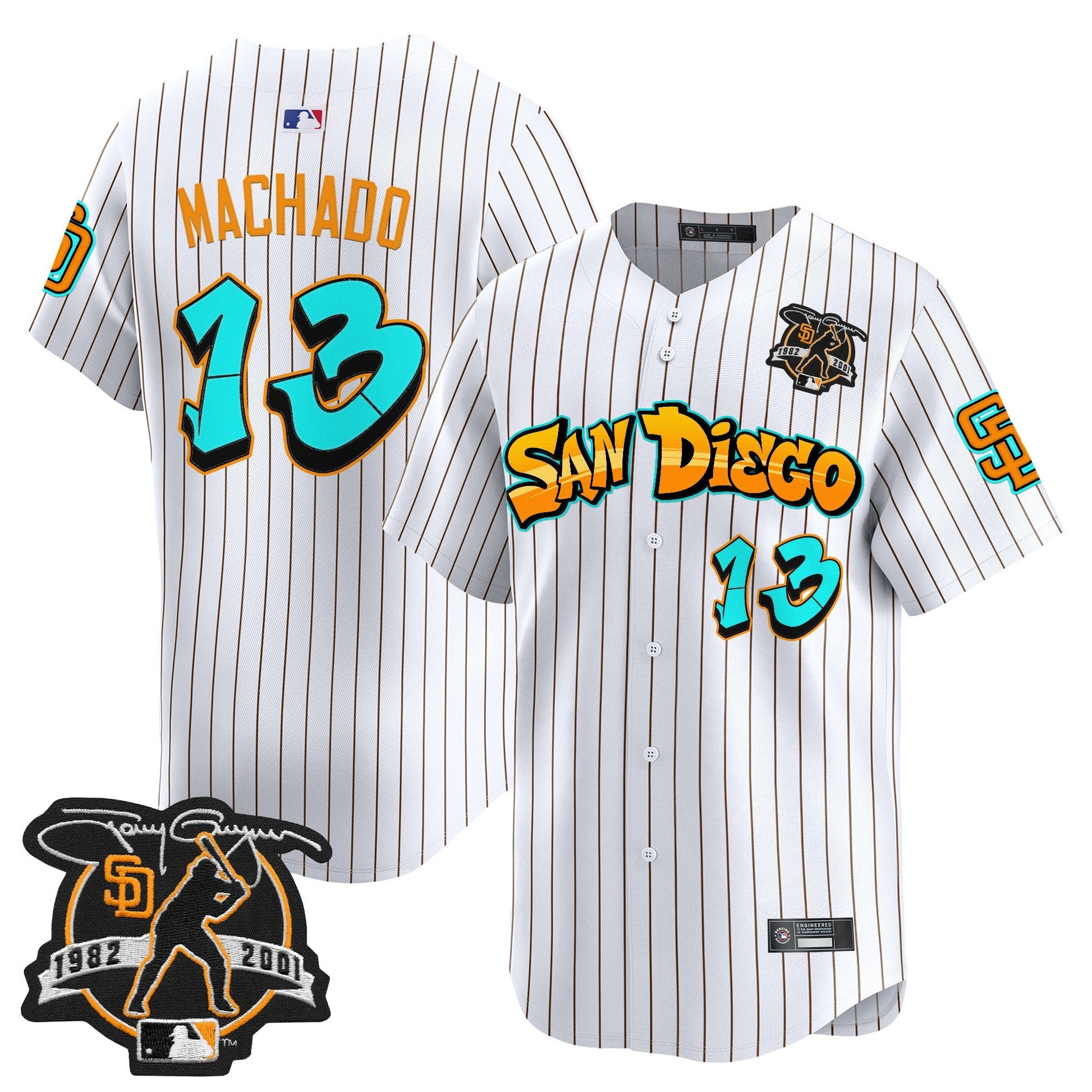Men's San Diego Padres 'Graffiti Barrio Edition' Vapor Premier Limited Jersey - All Stitched