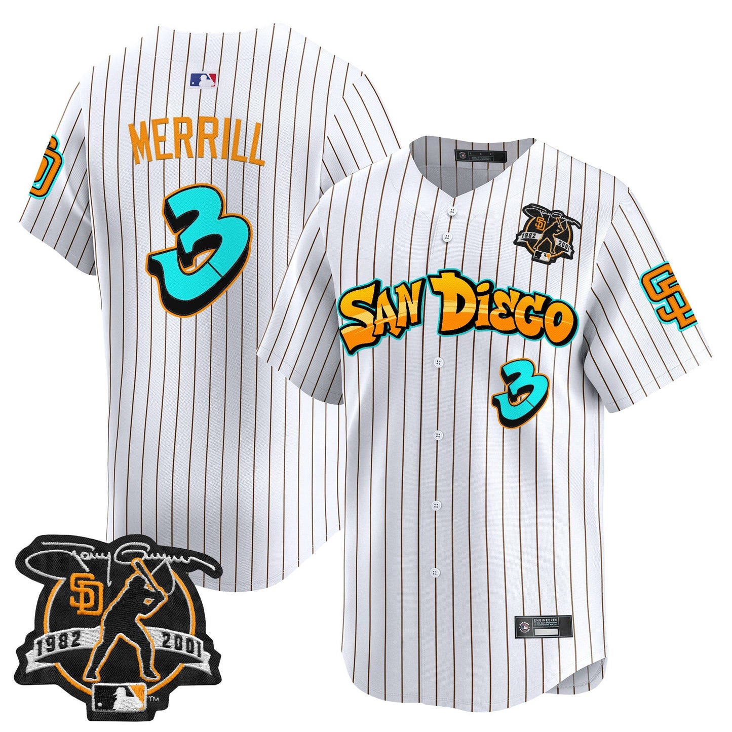 Men's San Diego Padres 'Graffiti Barrio Edition' Vapor Premier Limited Jersey - All Stitched
