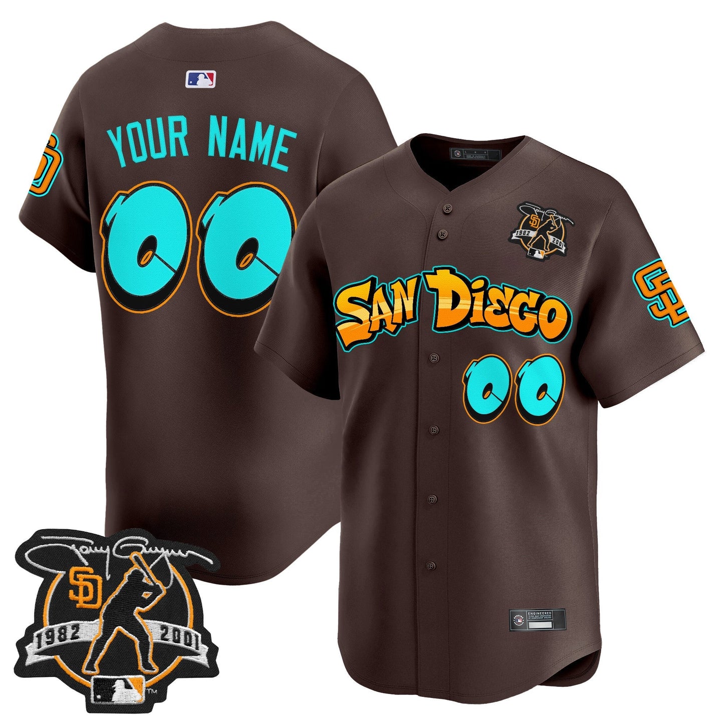 San Diego Padres 'Graffiti Barrio Edition' Vapor Premier Limited Custom Jersey - All Stitched