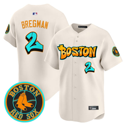 Men's Boston Red Sox 'Graffiti Streetstyle Edition' Vapor Premier Limited Jersey - All Stitched