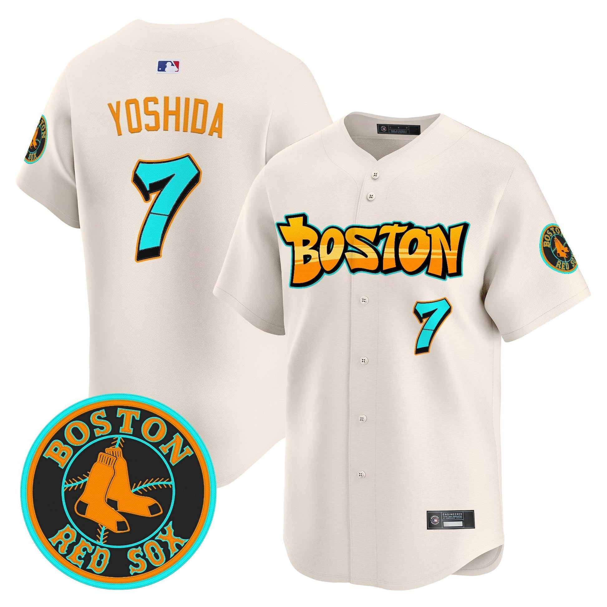 Men's Boston Red Sox 'Graffiti Streetstyle Edition' Vapor Premier Limited Jersey - All Stitched
