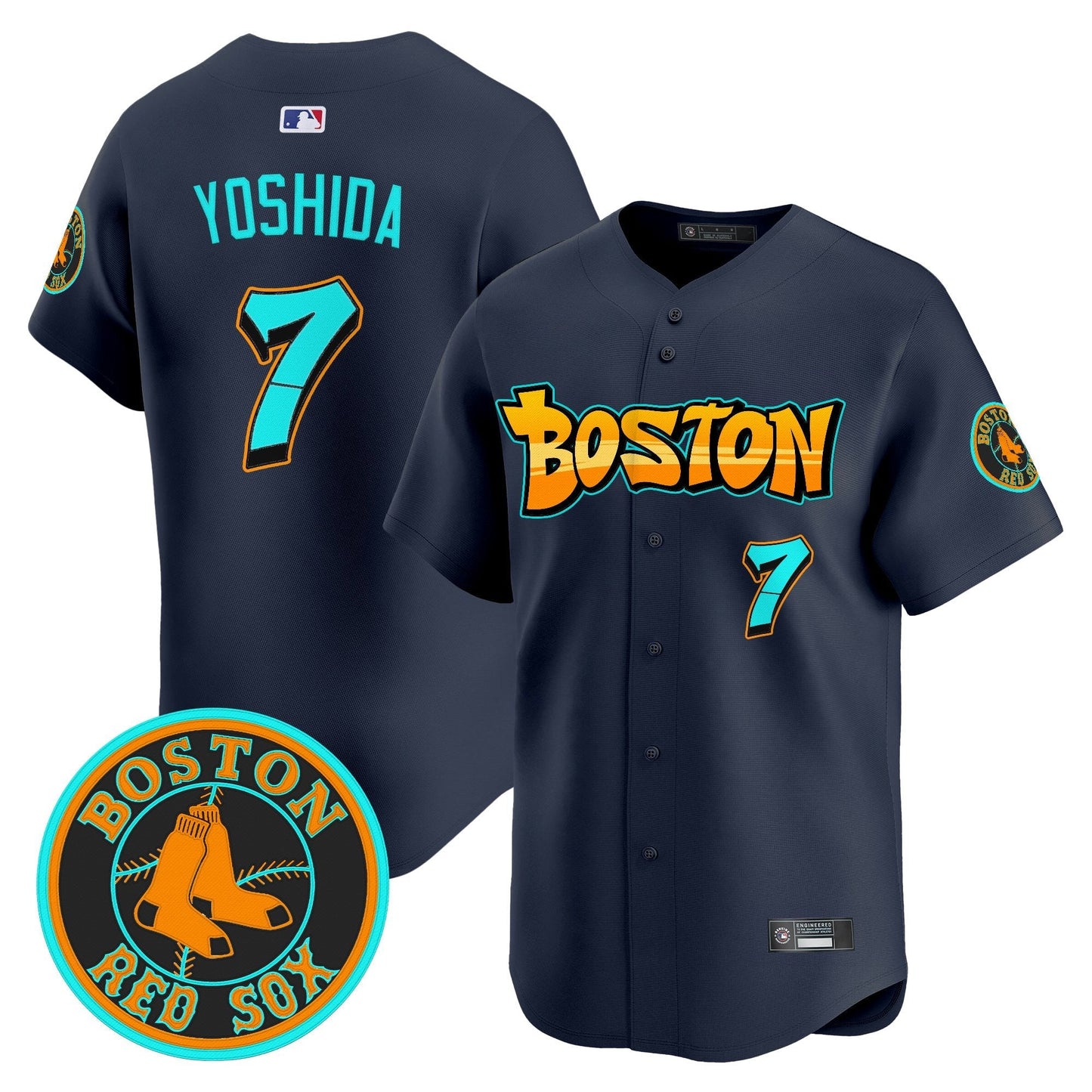 Men's Boston Red Sox 'Graffiti Streetstyle Edition' Vapor Premier Limited Jersey - All Stitched