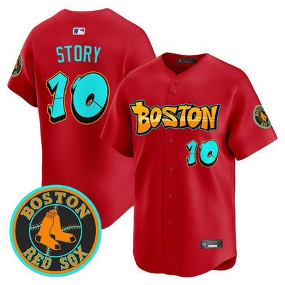 Men's Boston Red Sox 'Graffiti Streetstyle Edition' Vapor Premier Limited Jersey - All Stitched