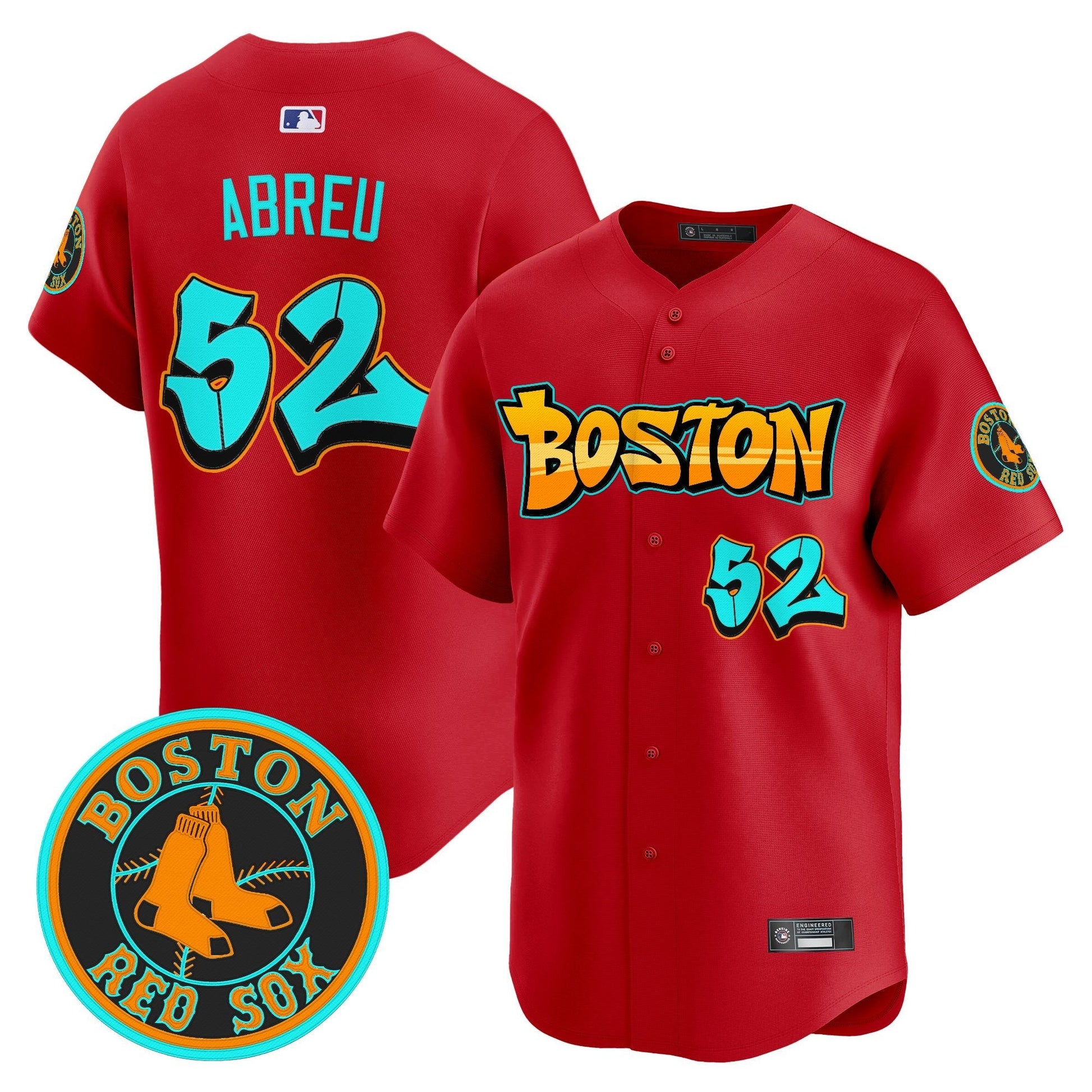 Men's Boston Red Sox 'Graffiti Streetstyle Edition' Vapor Premier Limited Jersey - All Stitched