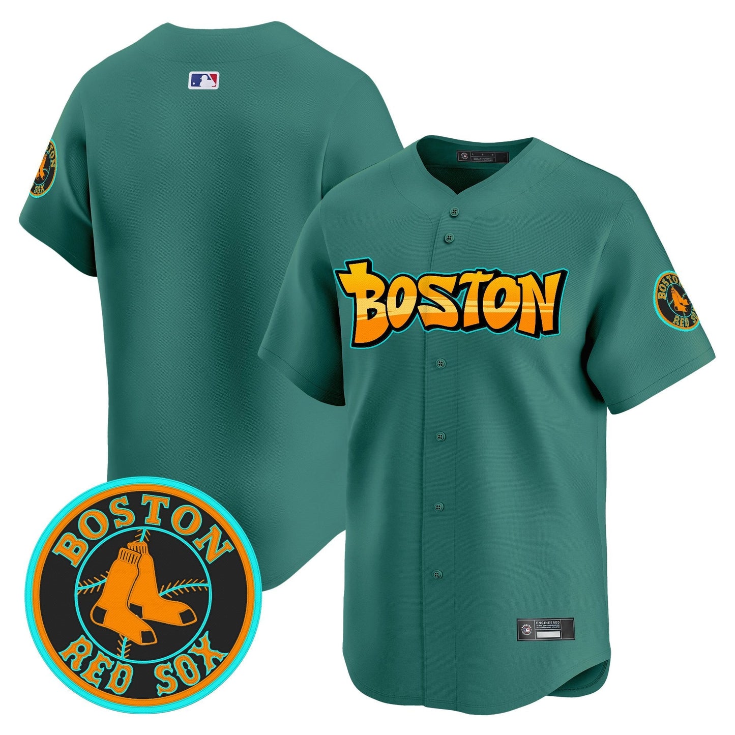Men's Boston Red Sox 'Graffiti Streetstyle Edition' Vapor Premier Limited Jersey - All Stitched