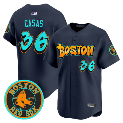 Men's Boston Red Sox 'Graffiti Streetstyle Edition' Vapor Premier Limited Jersey - All Stitched