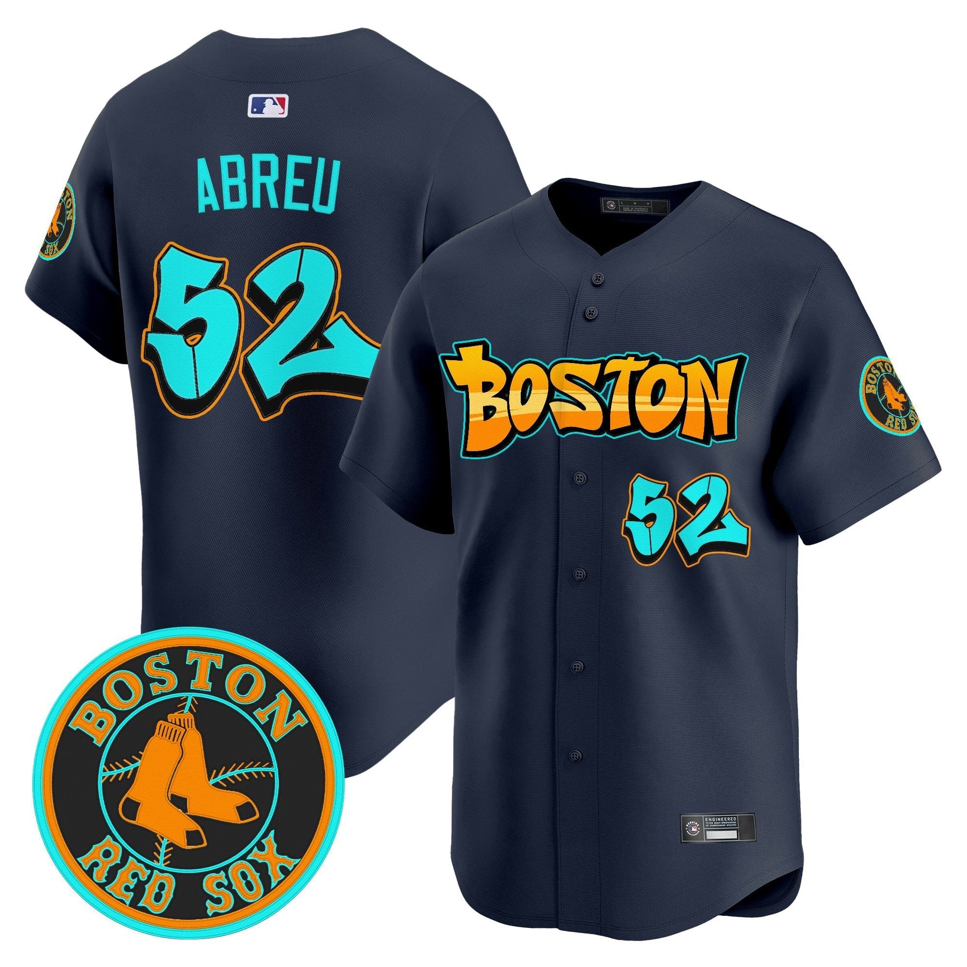 Men's Boston Red Sox 'Graffiti Streetstyle Edition' Vapor Premier Limited Jersey - All Stitched
