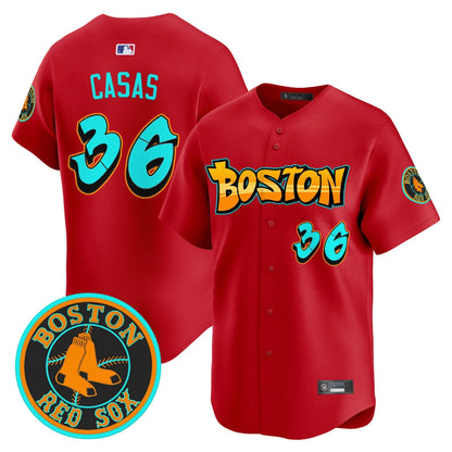 Men's Boston Red Sox 'Graffiti Streetstyle Edition' Vapor Premier Limited Jersey - All Stitched