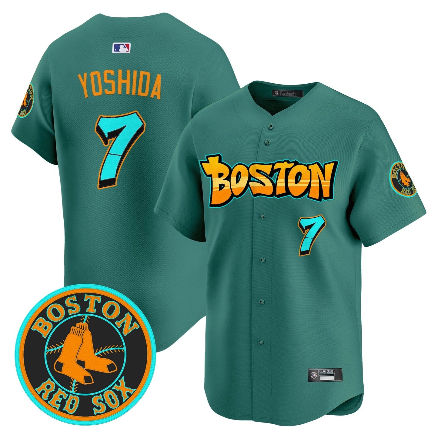 Men's Boston Red Sox 'Graffiti Streetstyle Edition' Vapor Premier Limited Jersey - All Stitched