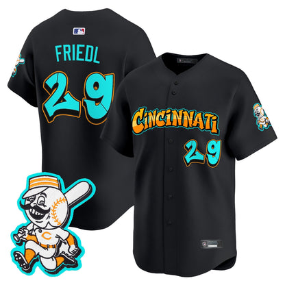 Men's Cincinnati Reds 'Graffiti Queen City Edition' Vapor Premier Limited Jersey - All Stitched