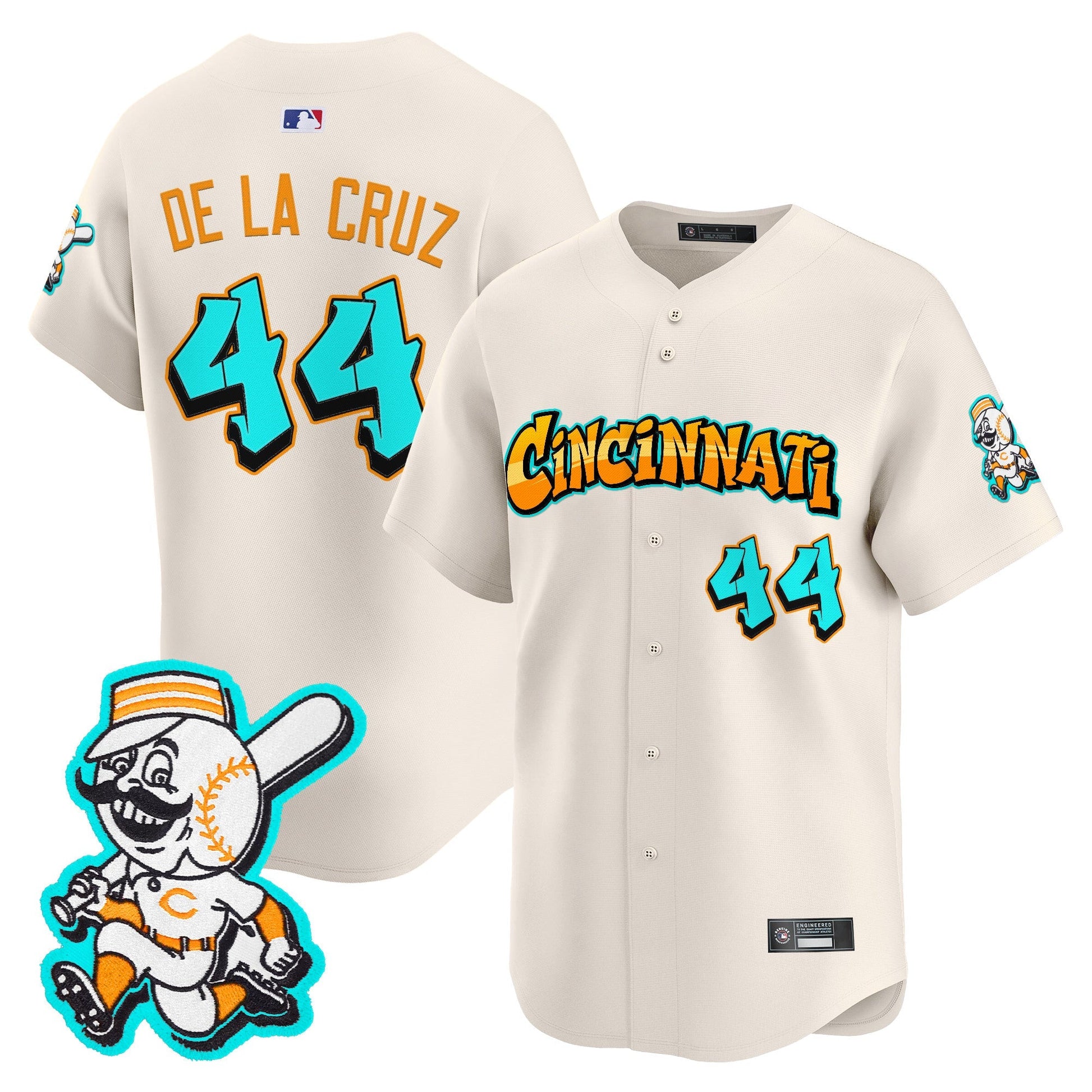 Men's Cincinnati Reds 'Graffiti Queen City Edition' Vapor Premier Limited Jersey - All Stitched