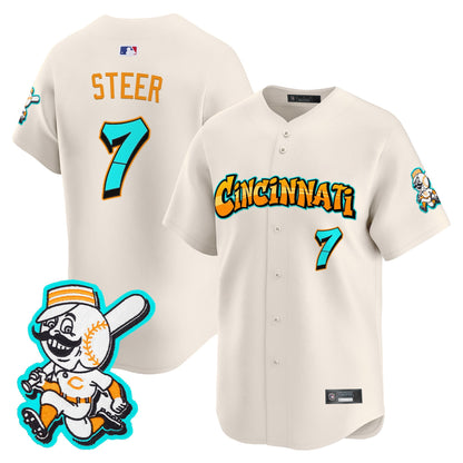 Men's Cincinnati Reds 'Graffiti Queen City Edition' Vapor Premier Limited Jersey - All Stitched