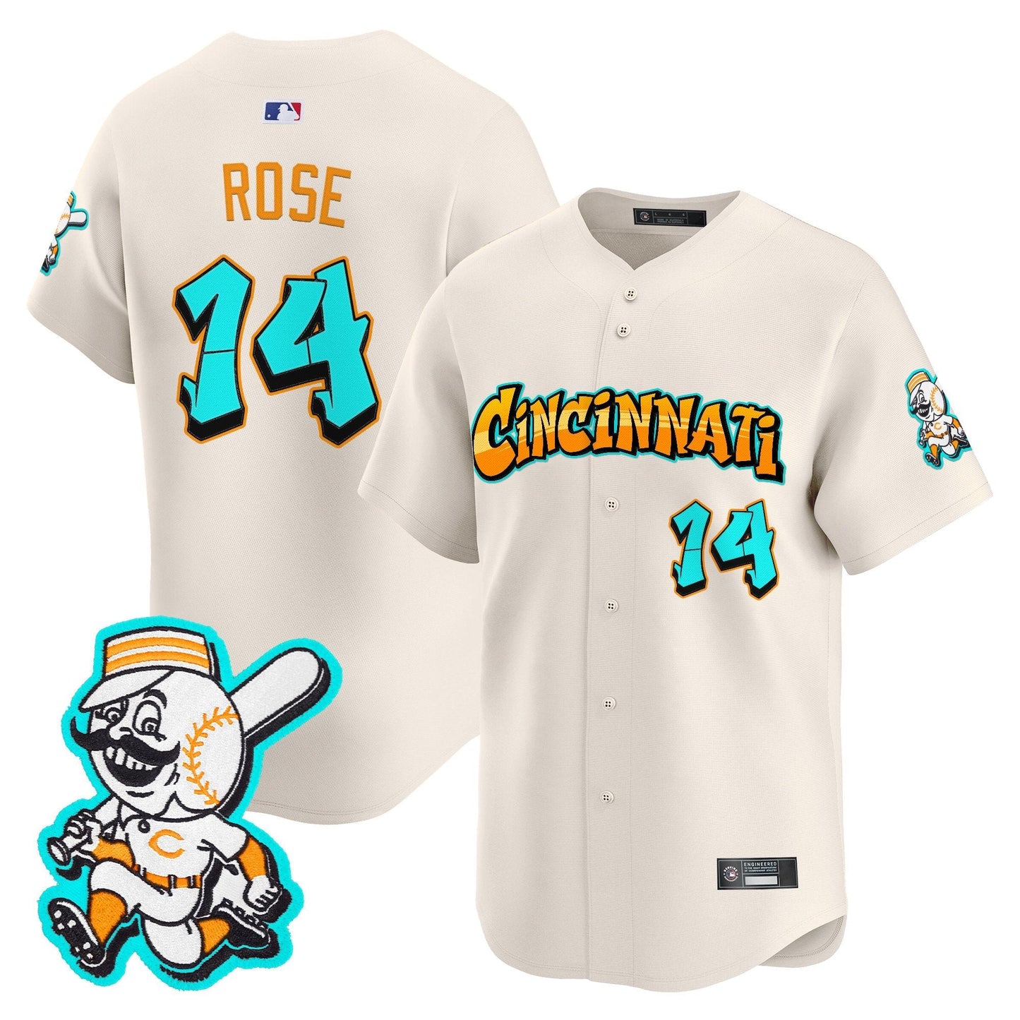 Men's Cincinnati Reds 'Graffiti Queen City Edition' Vapor Premier Limited Jersey - All Stitched