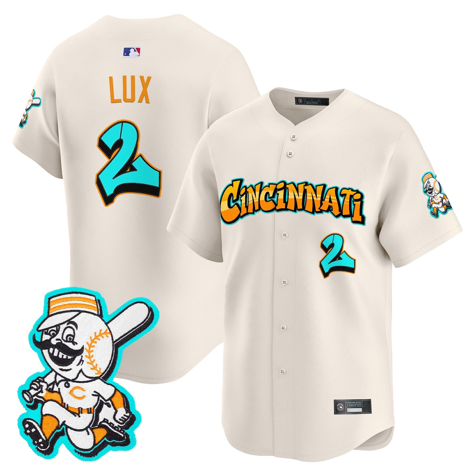 Men's Cincinnati Reds 'Graffiti Queen City Edition' Vapor Premier Limited Jersey - All Stitched