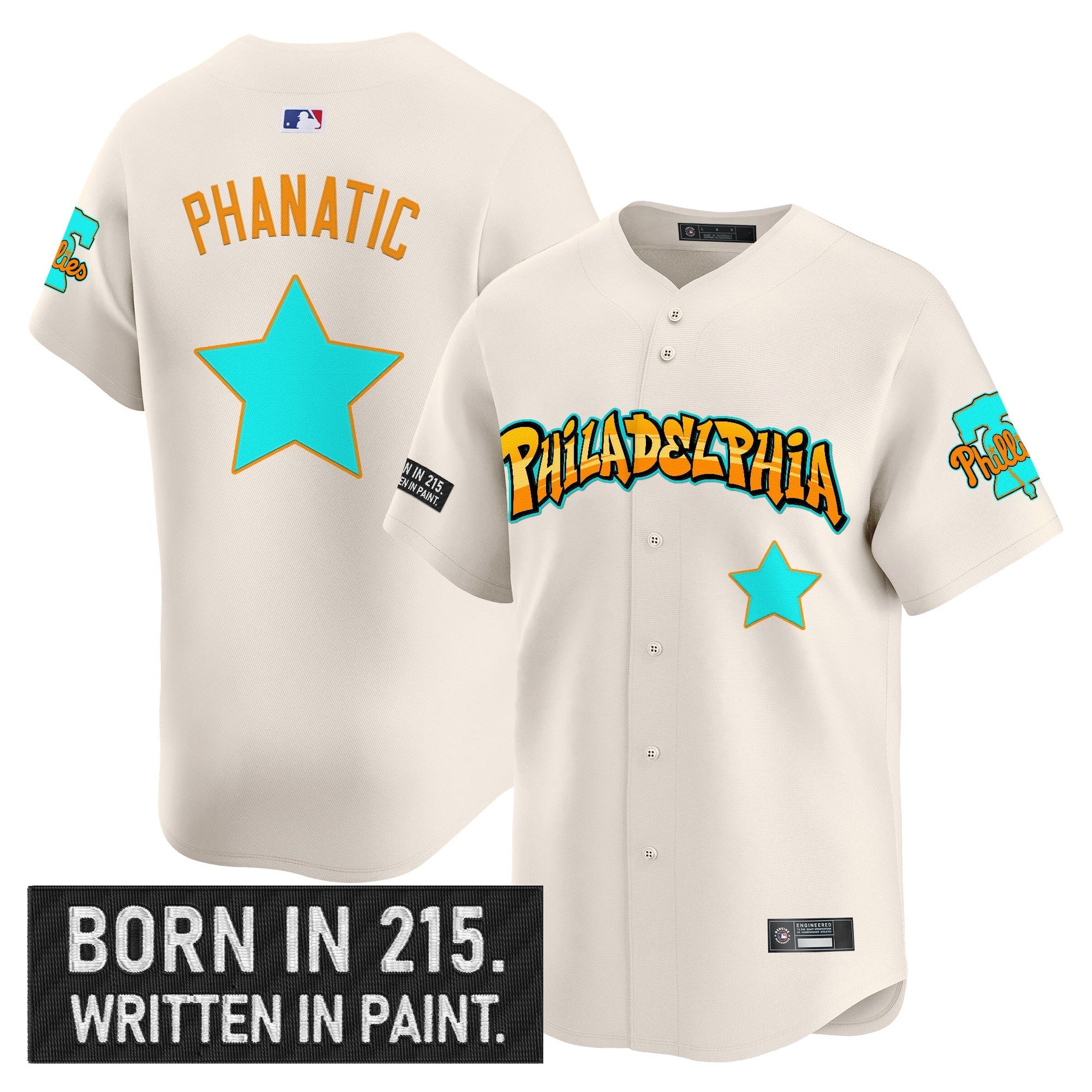 Men's Philadelphia Phillies 'Graffiti Broad Street Edition 'Vapor Premier Limited Jersey V2 - All Stitched