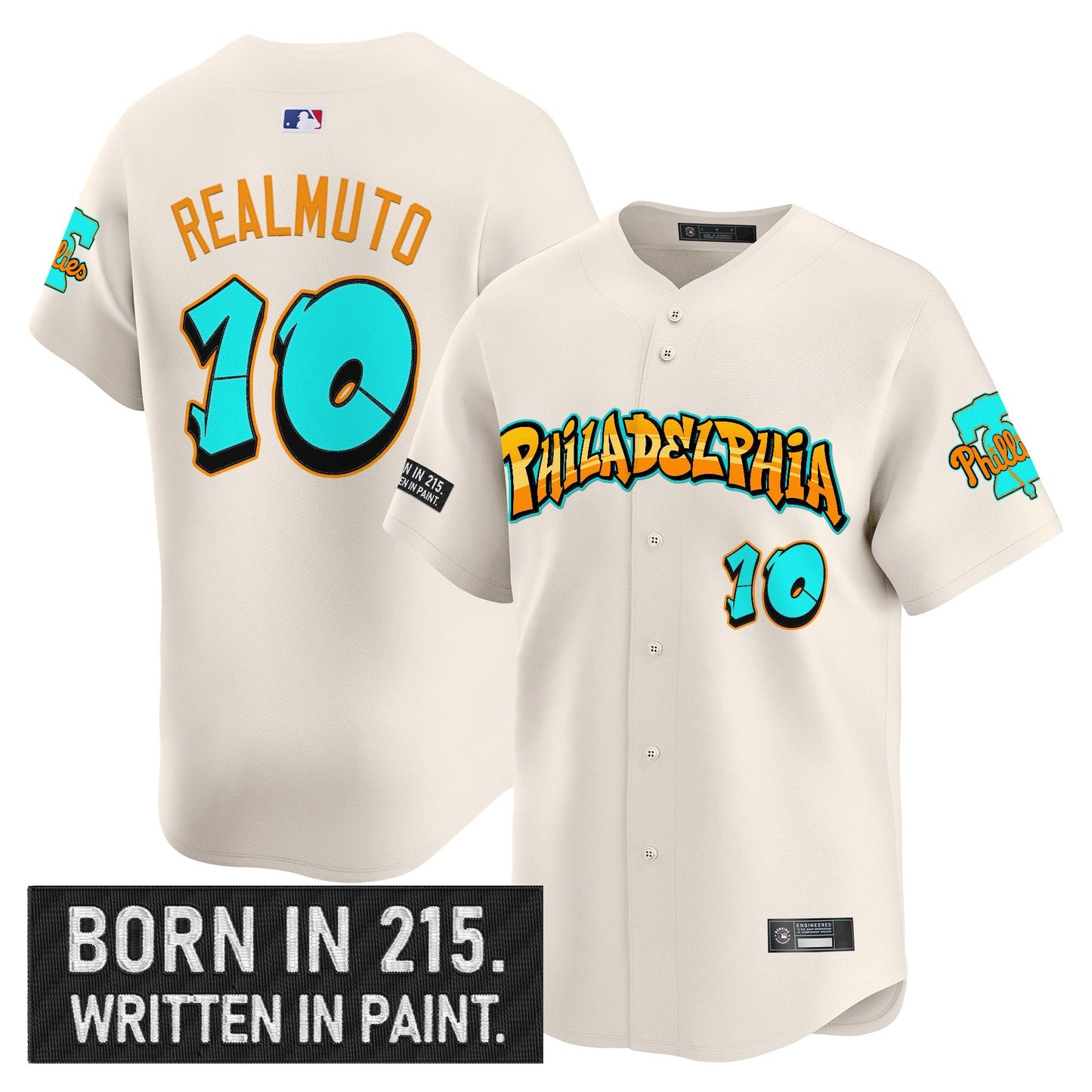 Men's Philadelphia Phillies 'Graffiti Broad Street Edition 'Vapor Premier Limited Jersey V2 - All Stitched