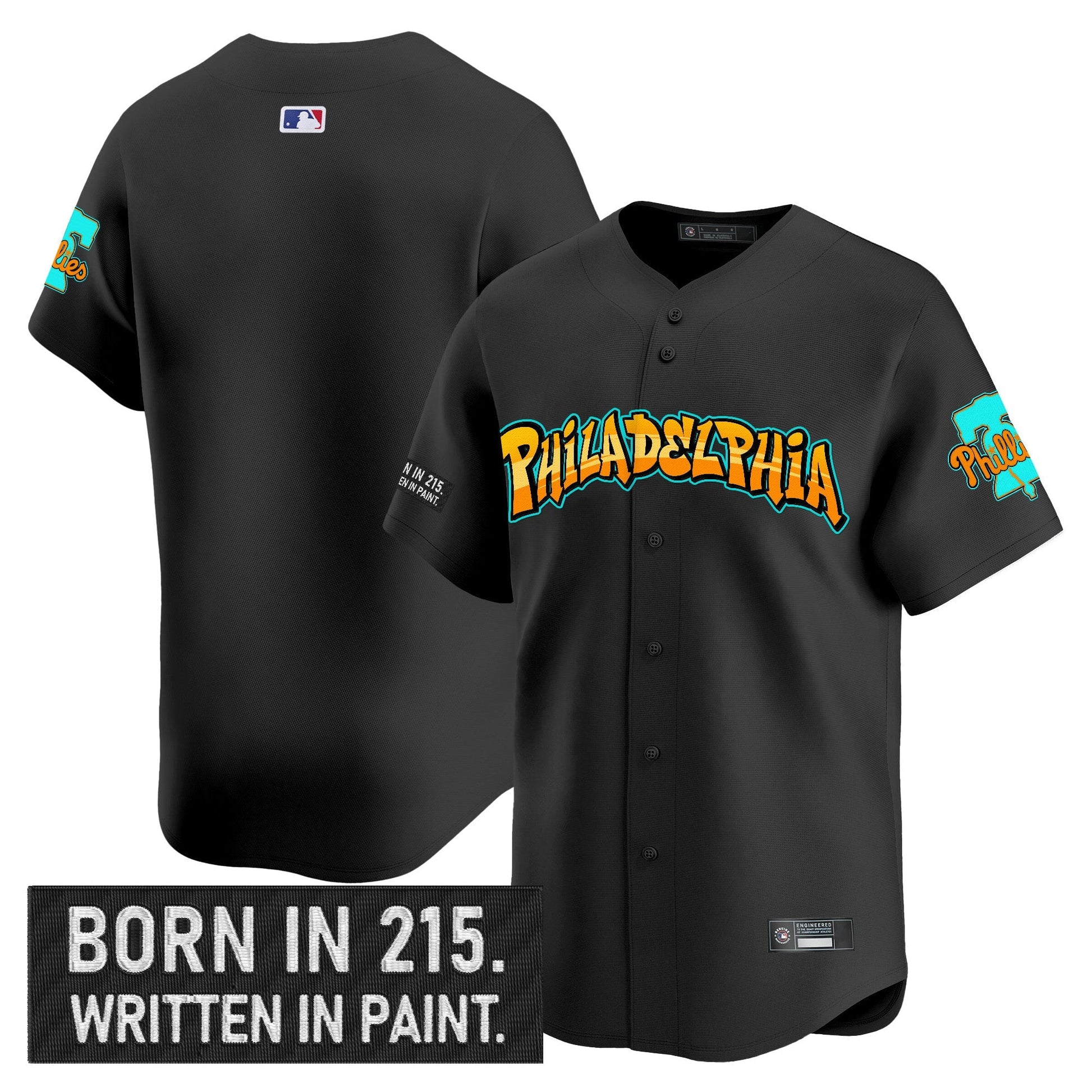 Men's Philadelphia Phillies 'Graffiti Broad Street Edition 'Vapor Premier Limited Jersey V2 - All Stitched
