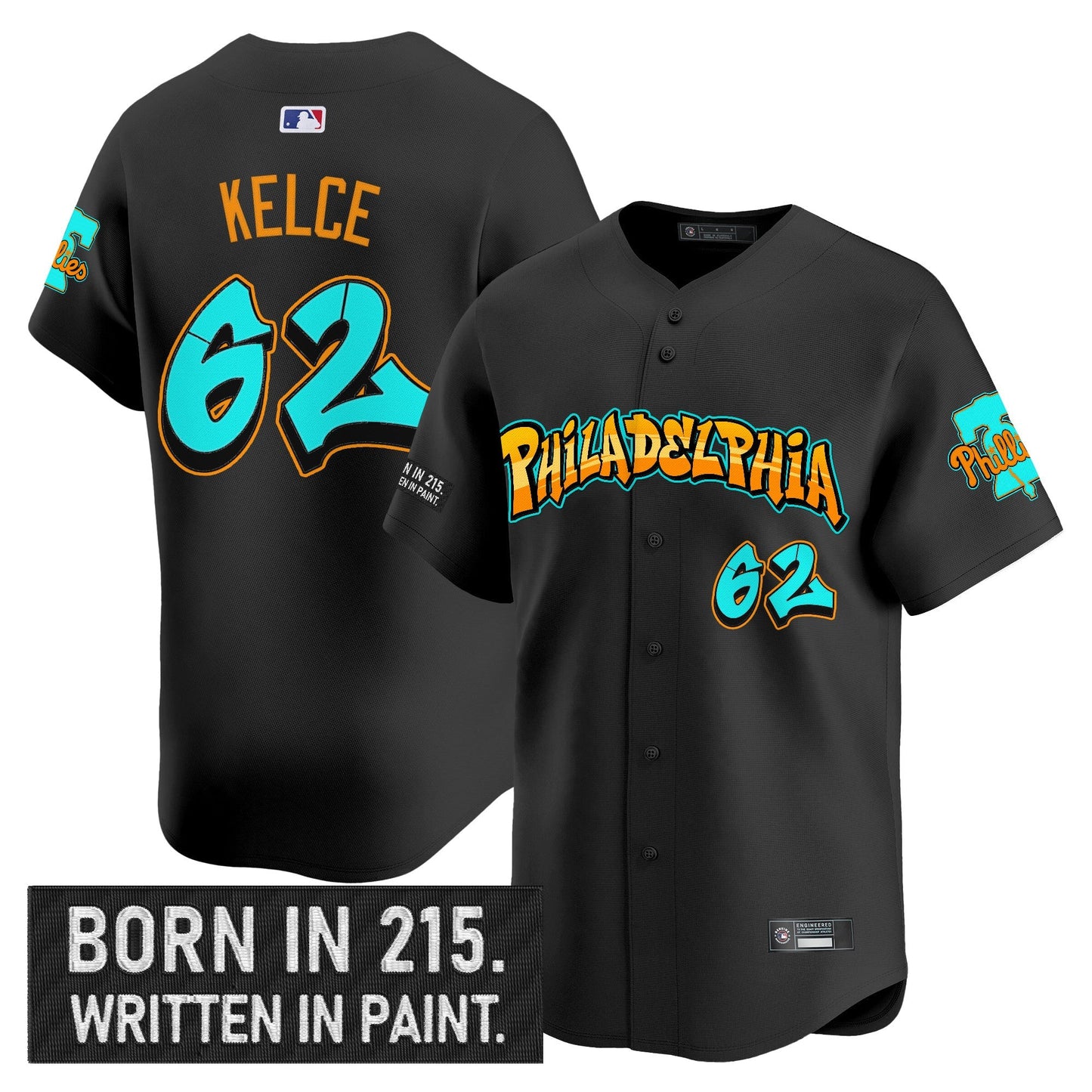 Men's Philadelphia Phillies 'Graffiti Broad Street Edition 'Vapor Premier Limited Jersey V2 - All Stitched