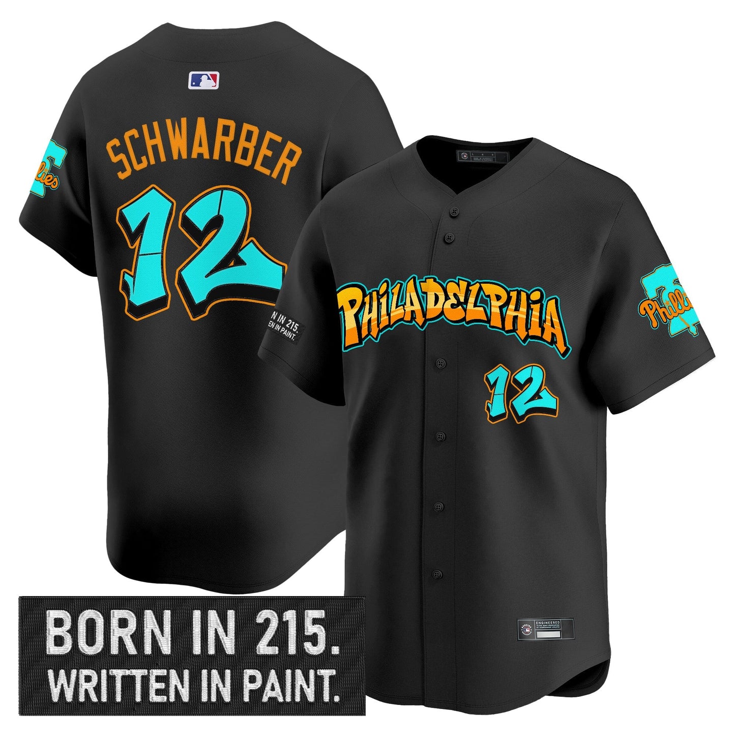 Men's Philadelphia Phillies 'Graffiti Broad Street Edition 'Vapor Premier Limited Jersey V2 - All Stitched