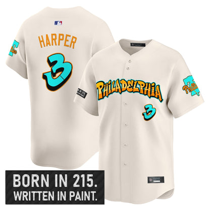 Men's Philadelphia Phillies 'Graffiti Broad Street Edition 'Vapor Premier Limited Jersey V2 - All Stitched