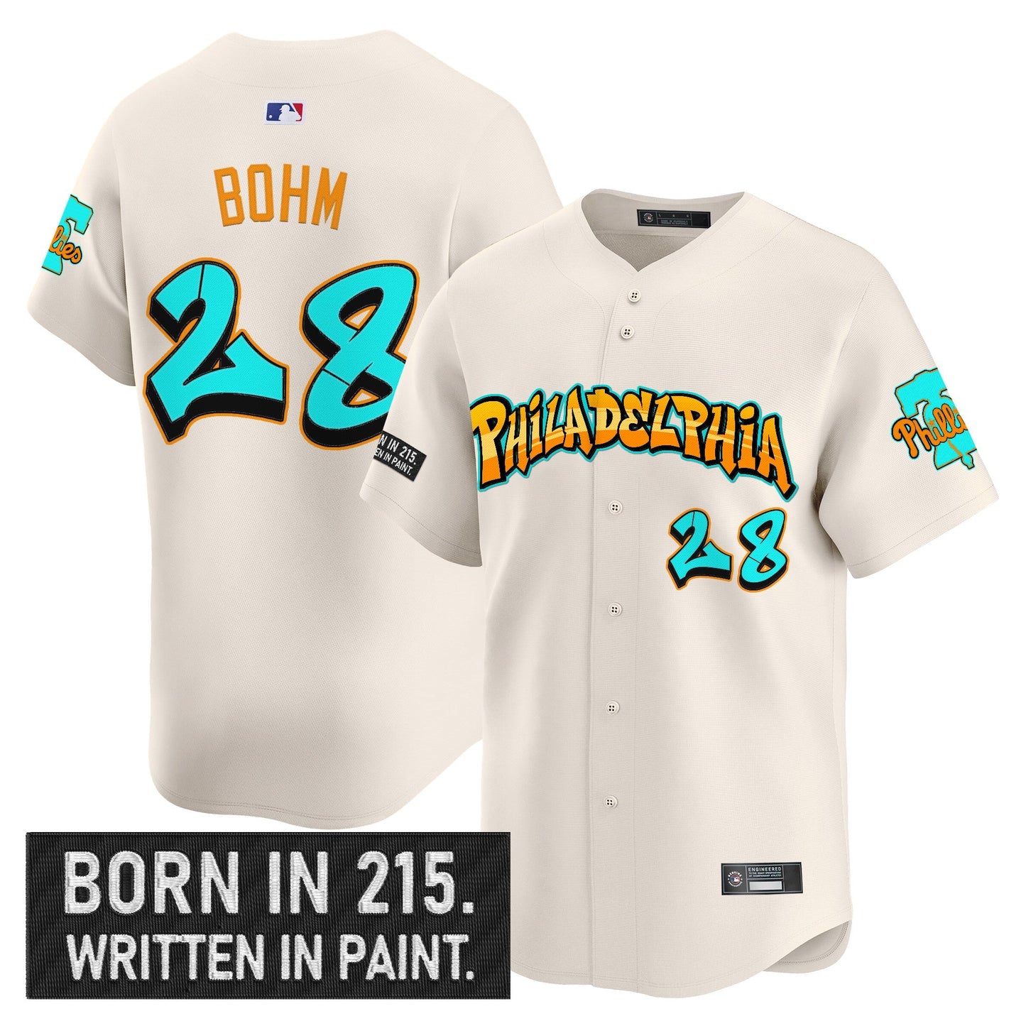 Men's Philadelphia Phillies 'Graffiti Broad Street Edition 'Vapor Premier Limited Jersey V2 - All Stitched