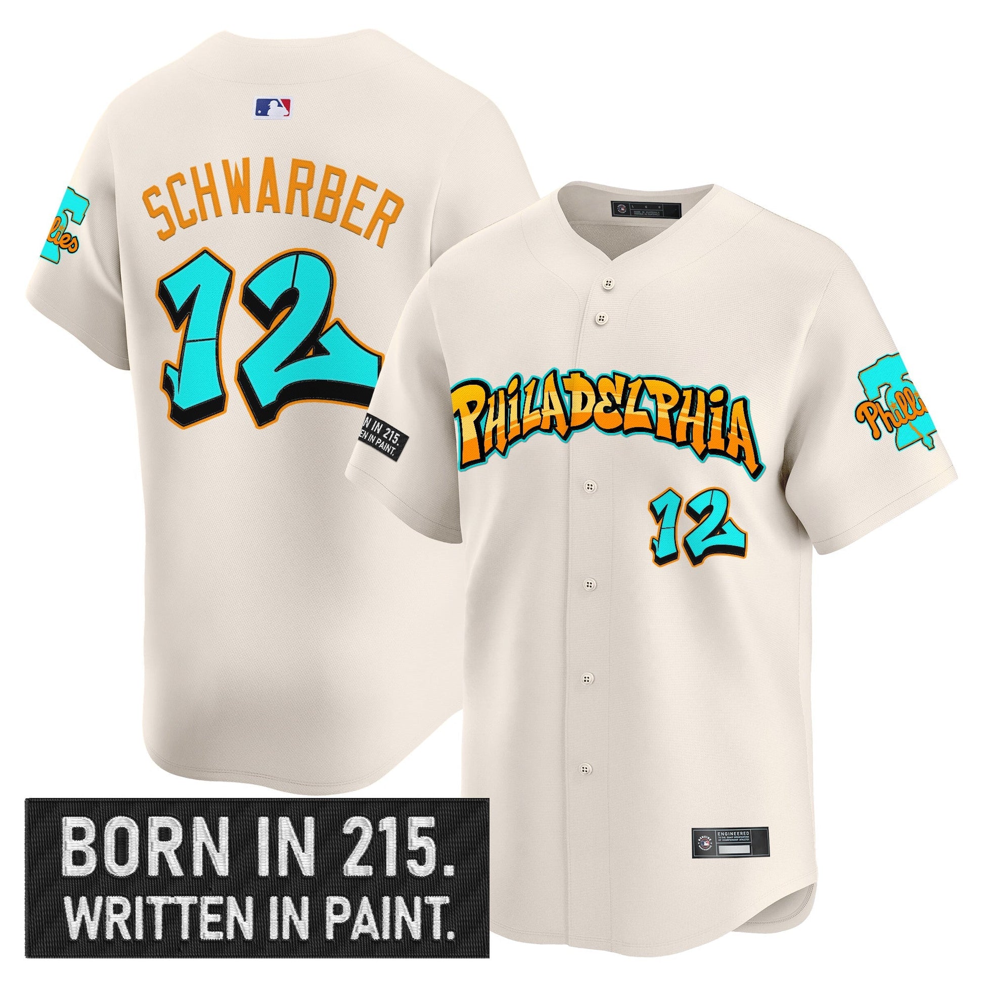 Men's Philadelphia Phillies 'Graffiti Broad Street Edition 'Vapor Premier Limited Jersey V2 - All Stitched
