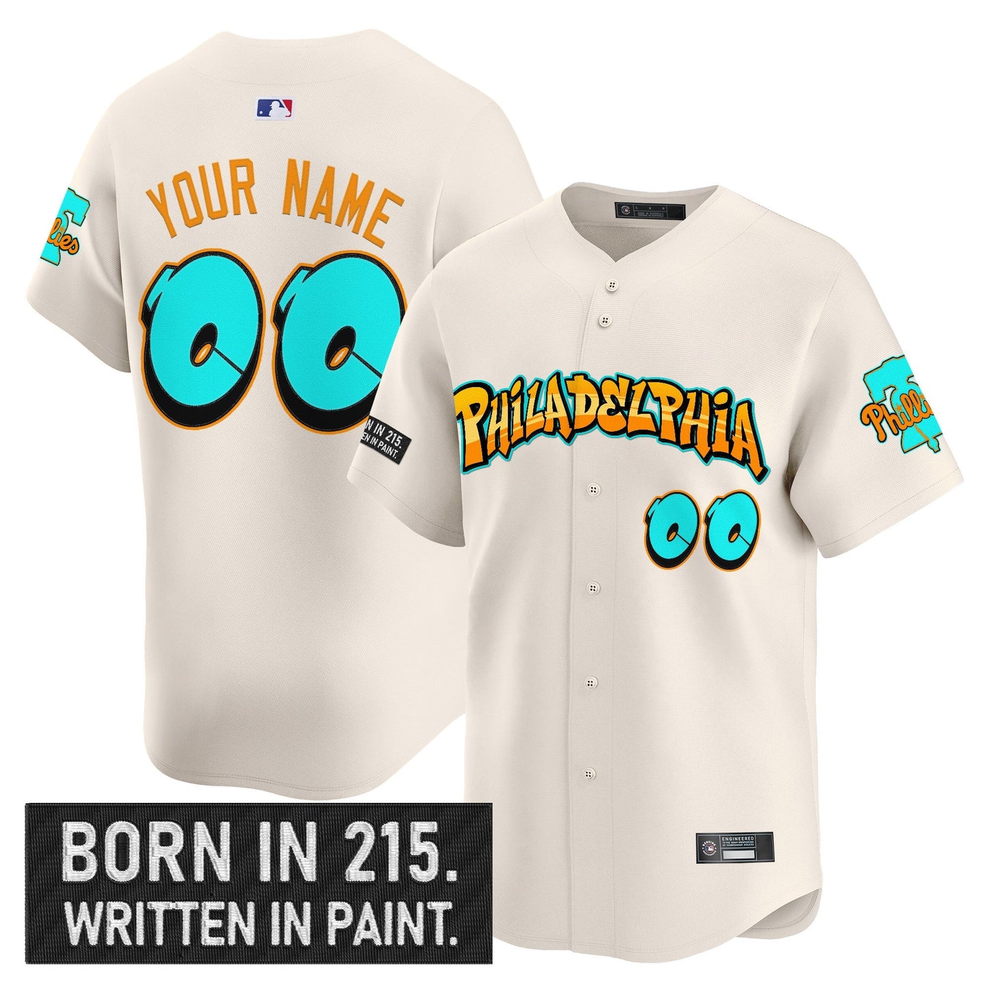 Philadelphia Phillies 'Graffiti Broad Street Edition 'Vapor Premier Limited Custom Jersey V2 - All Stitched