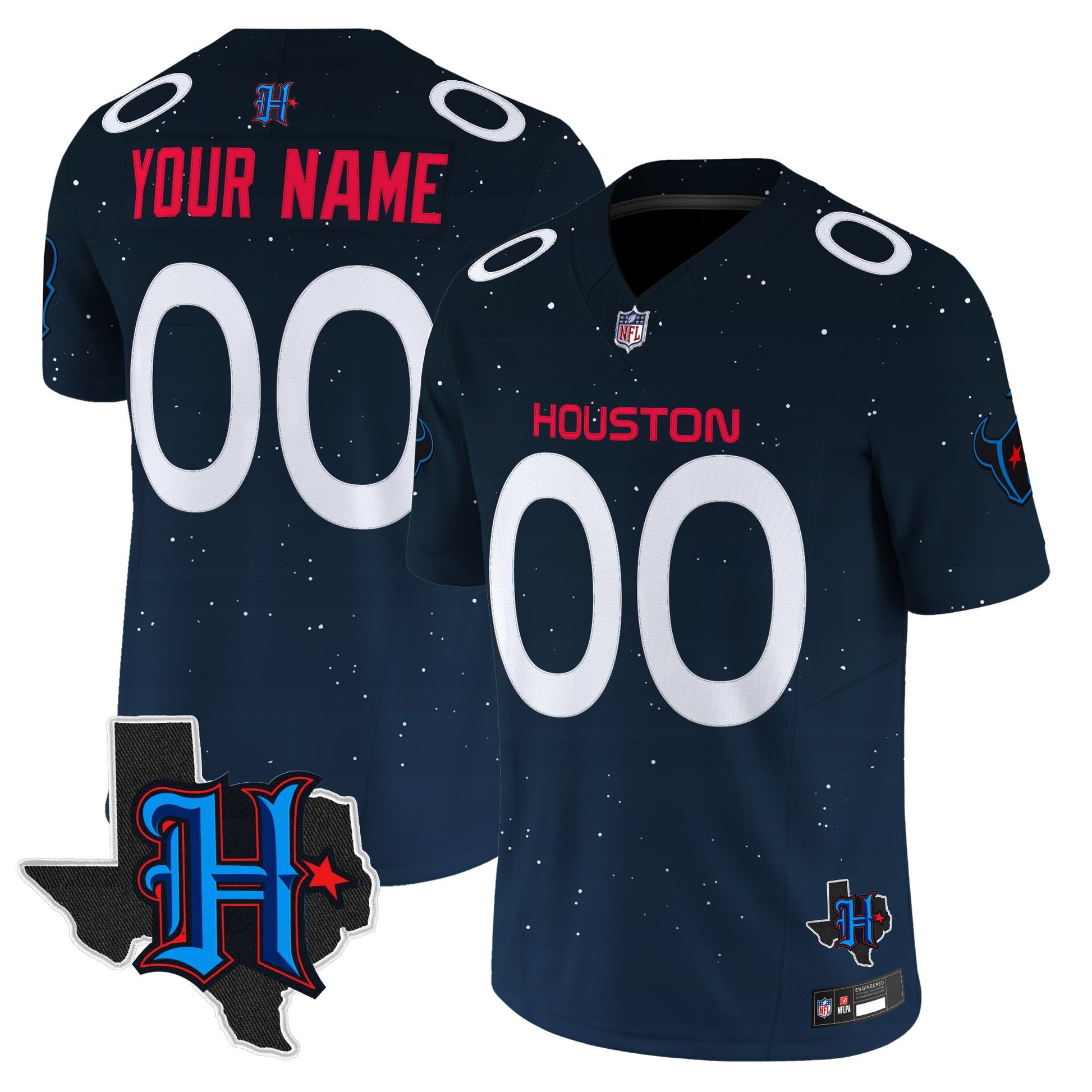 Houston Texans 'Space City Edition' Vapor Limited Custom Jersey - All Stitched