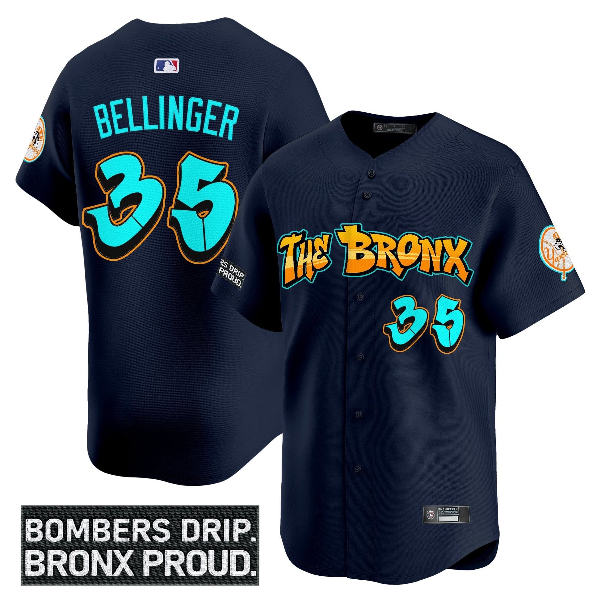 Men's Yankees 'Graffiti Bronx Bombers Edition' Vapor Premier Limited Jersey - All Stitched