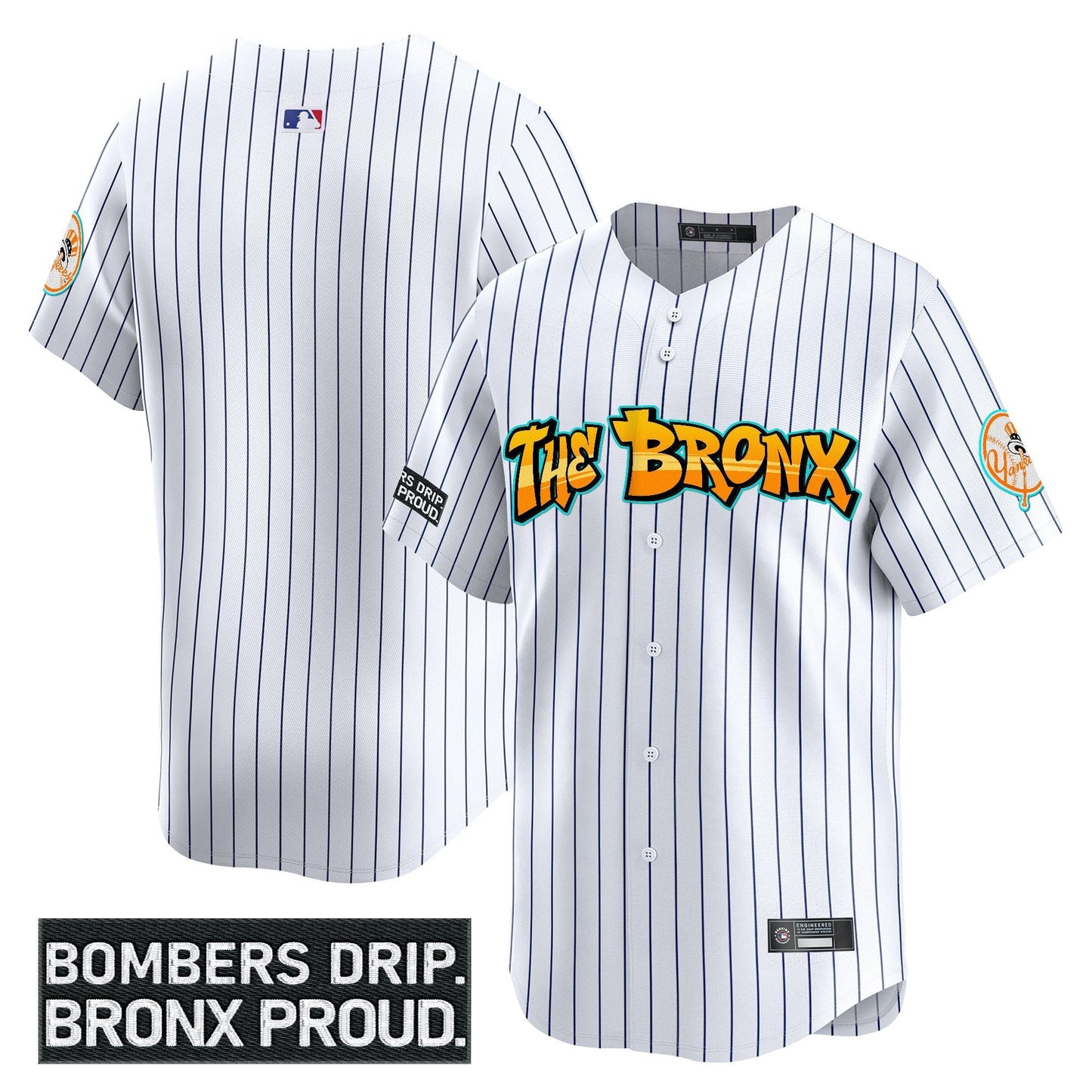 Men's Yankees 'Graffiti Bronx Bombers Edition' Vapor Premier Limited Jersey - All Stitched