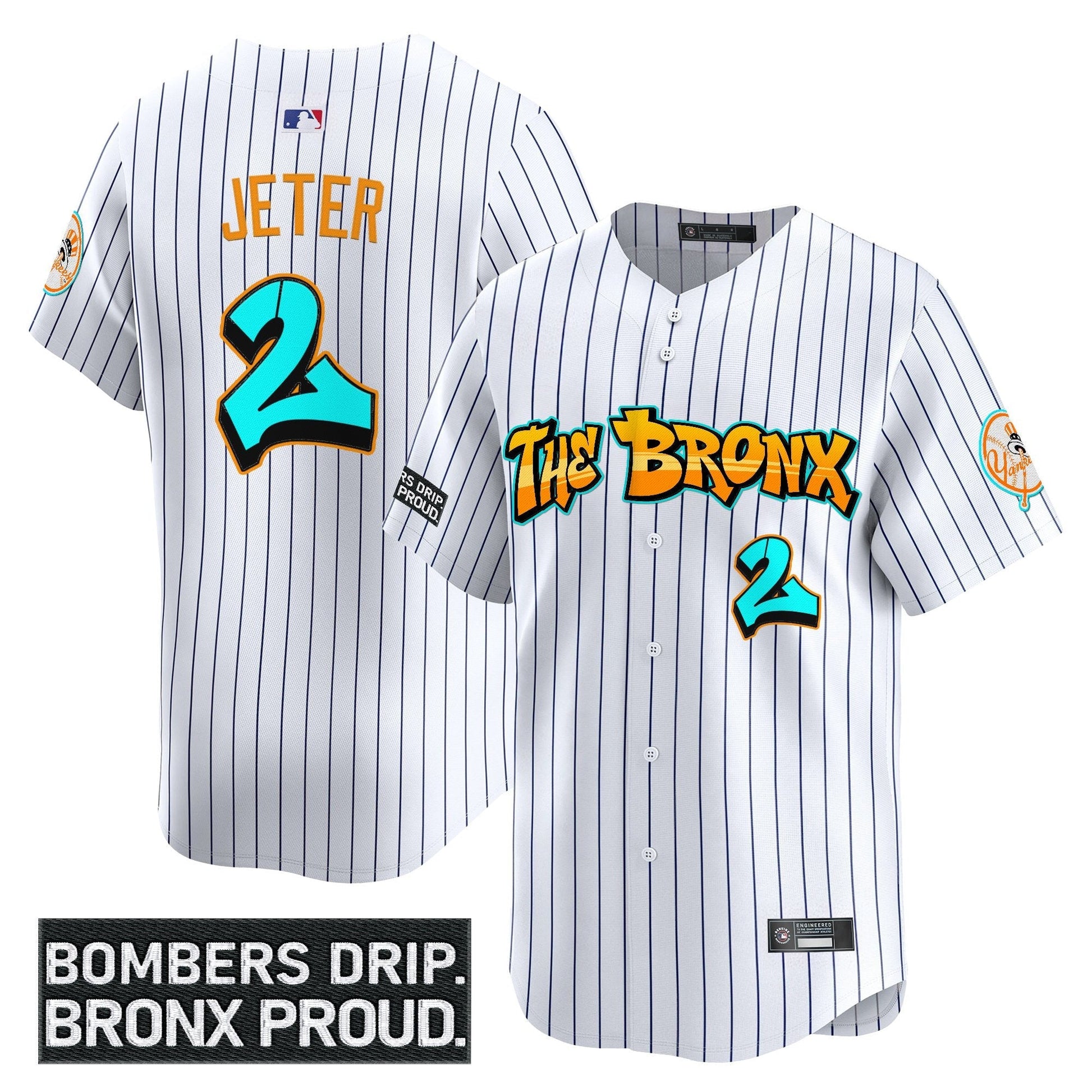 Men's Yankees 'Graffiti Bronx Bombers Edition' Vapor Premier Limited Jersey - All Stitched